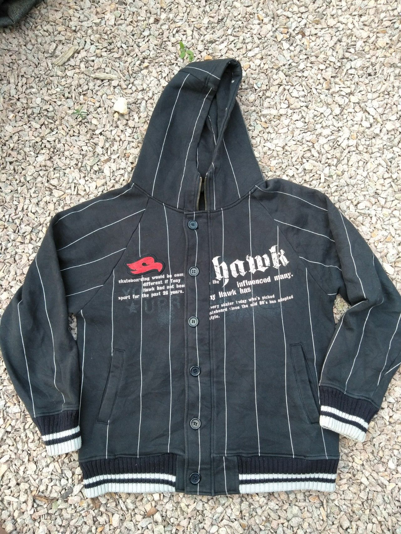 Tony Hawk Y2K 2000s MILLENIUM HAWK SKATEBOARDING VARSITY JACKETS Size US L / EU 52-54 / 3 - 1 Thumbnail
