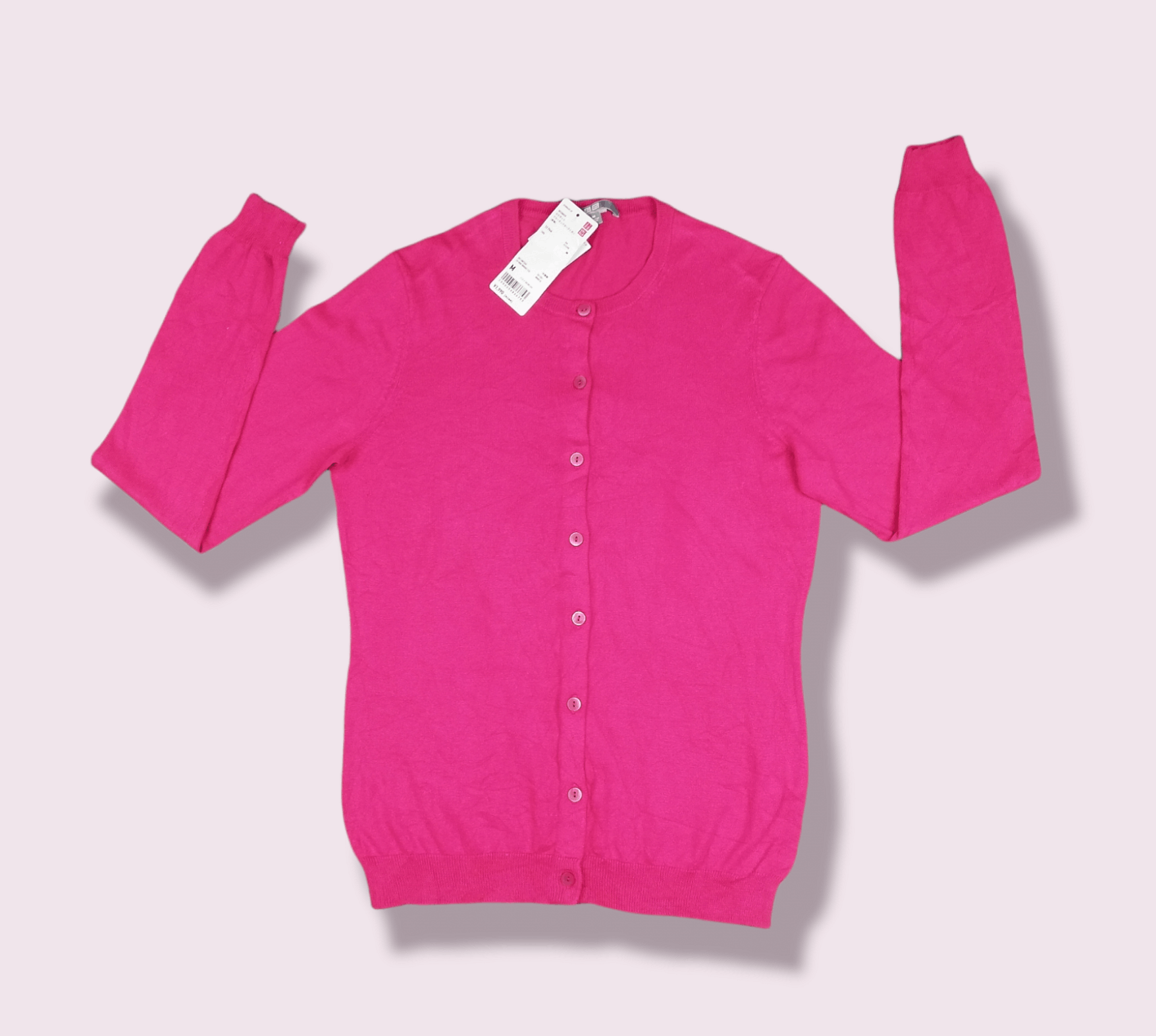 Uniqlo New With Tag Uniqlo Knitwear Long Sleeve Pink Medium Women Size US L / EU 52-54 / 3 - 2 Thumbnail