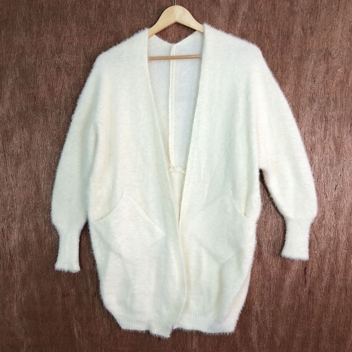 Homespun Knitwear Japan Brand White Mohair Shag Shaggy Knitwear #c408 Size US L / EU 52-54 / 3 - 3 Thumbnail