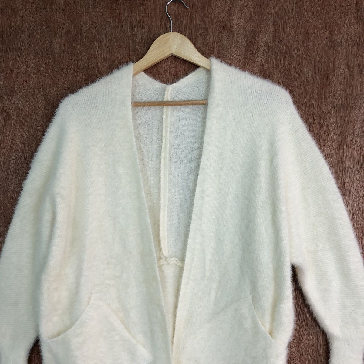 Homespun Knitwear Japan Brand White Mohair Shag Shaggy Knitwear #c408 Size US L / EU 52-54 / 3 - 2 Thumbnail