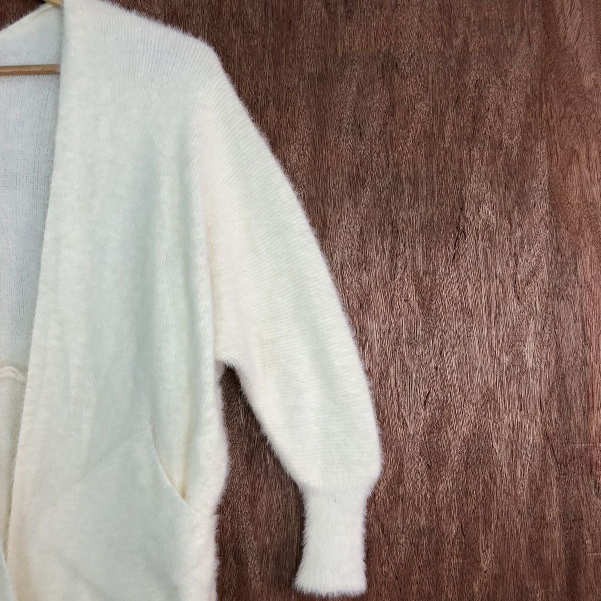 Homespun Knitwear Japan Brand White Mohair Shag Shaggy Knitwear #c408 Size US L / EU 52-54 / 3 - 5 Thumbnail