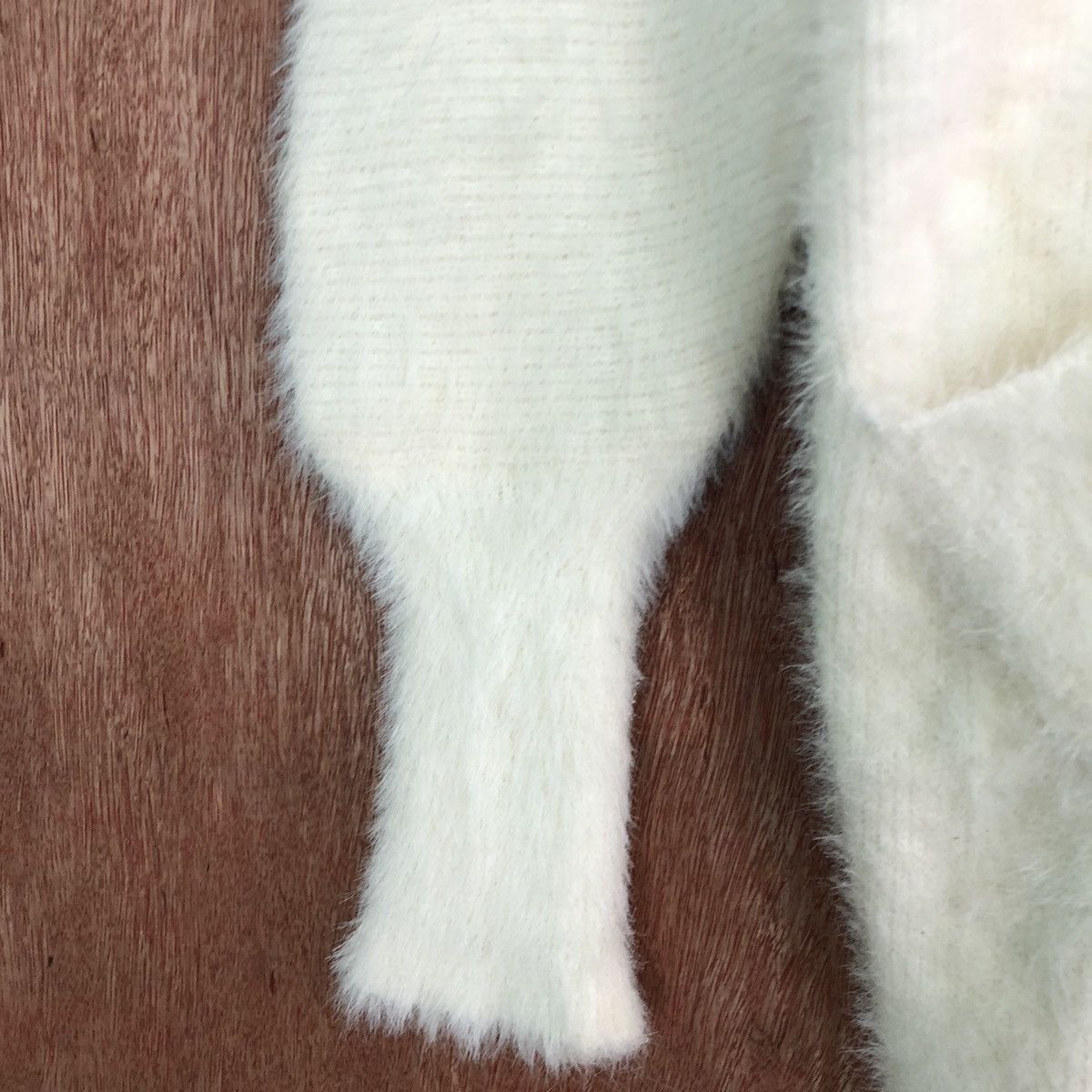 Homespun Knitwear Japan Brand White Mohair Shag Shaggy Knitwear #c408 Size US L / EU 52-54 / 3 - 6 Thumbnail