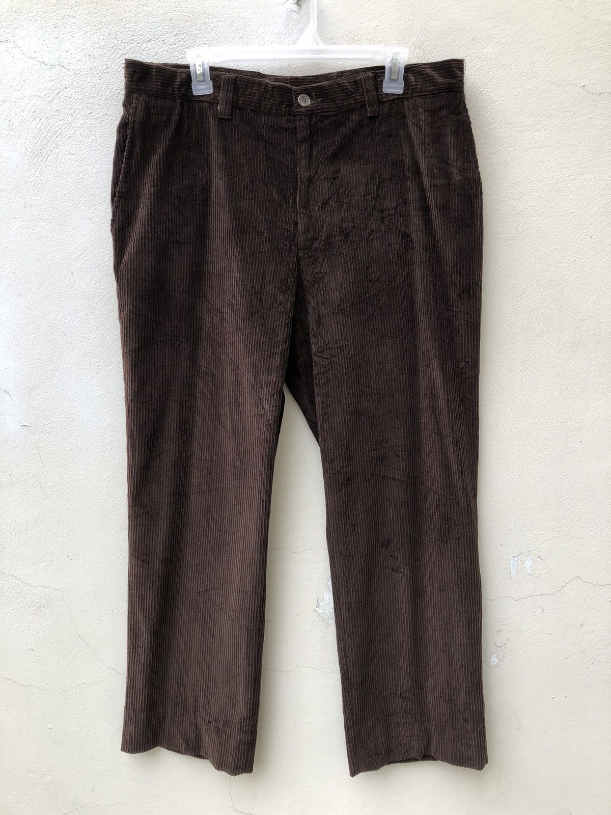 Pal Zileri Vintage 90s Pal Zileri Dark Brown Corduroy Trouser Pant Size US 34 / EU 50 - 6 Thumbnail