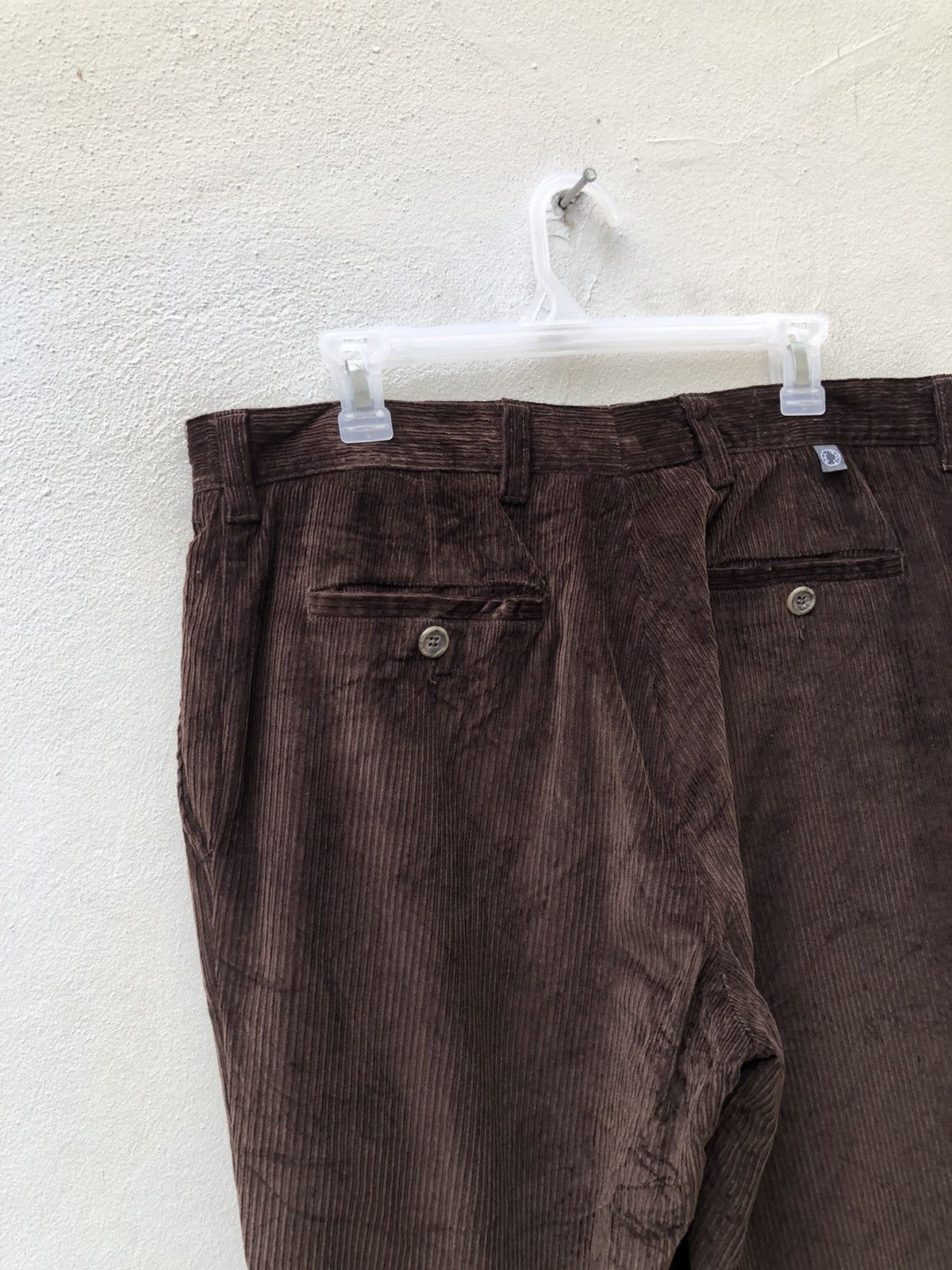 Pal Zileri Vintage 90s Pal Zileri Dark Brown Corduroy Trouser Pant Size US 34 / EU 50 - 15 Thumbnail
