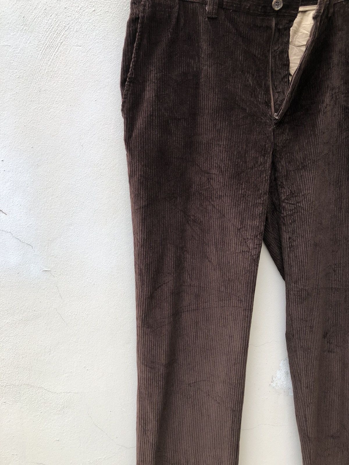 Pal Zileri Vintage 90s Pal Zileri Dark Brown Corduroy Trouser Pant Size US 34 / EU 50 - 9 Thumbnail