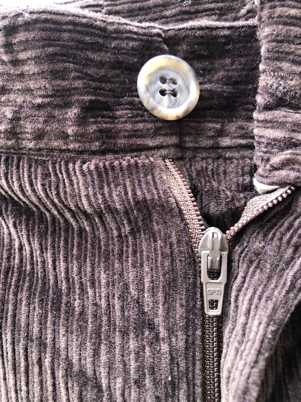 Pal Zileri Vintage 90s Pal Zileri Dark Brown Corduroy Trouser Pant Size US 34 / EU 50 - 13 Thumbnail