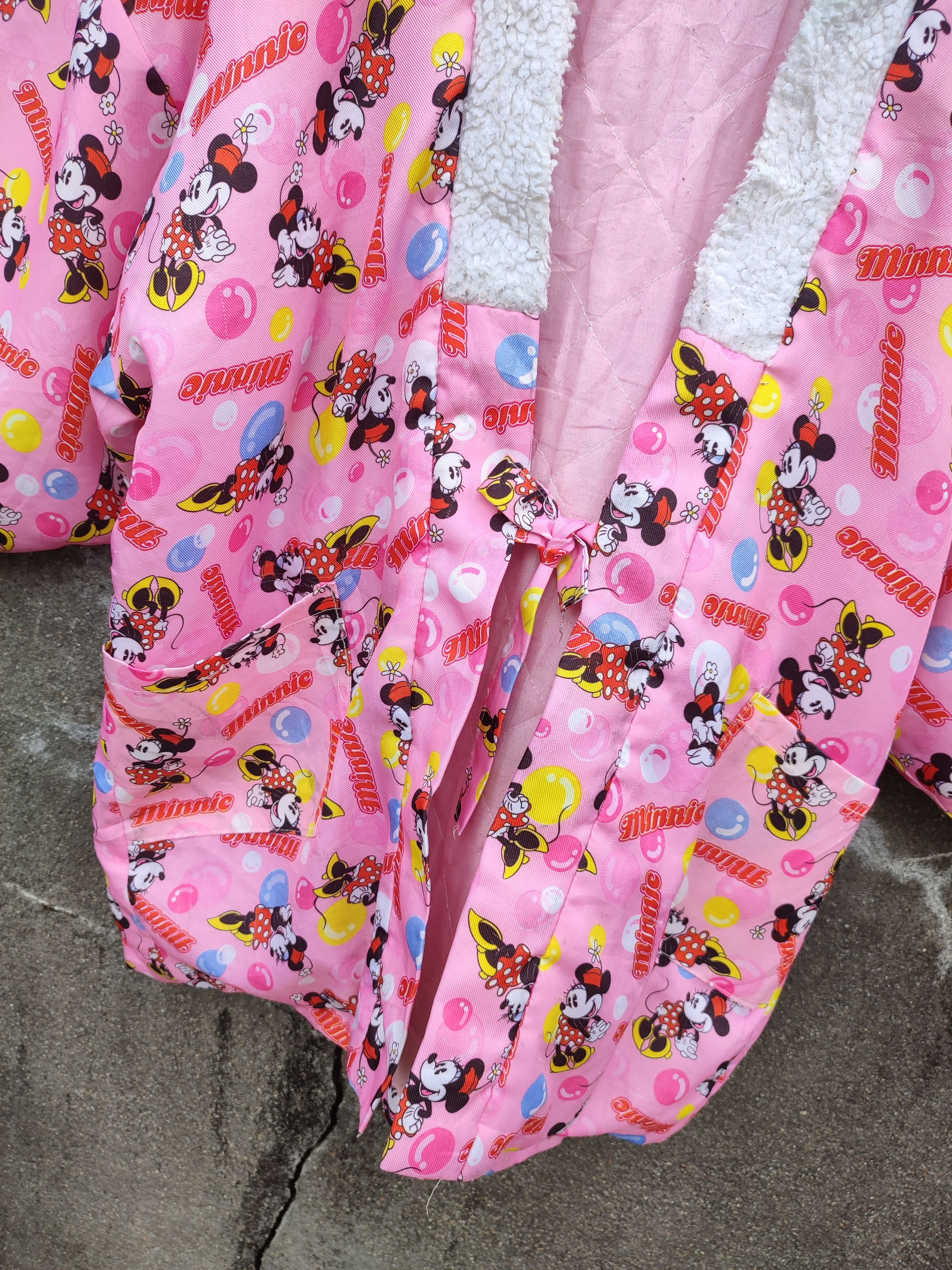 Disney × Japanese Brand Vintage Disney Minnie Mouse Pink Hanten Jacket Fleece Lined Size US L / EU 52-54 / 3 - 6 Thumbnail