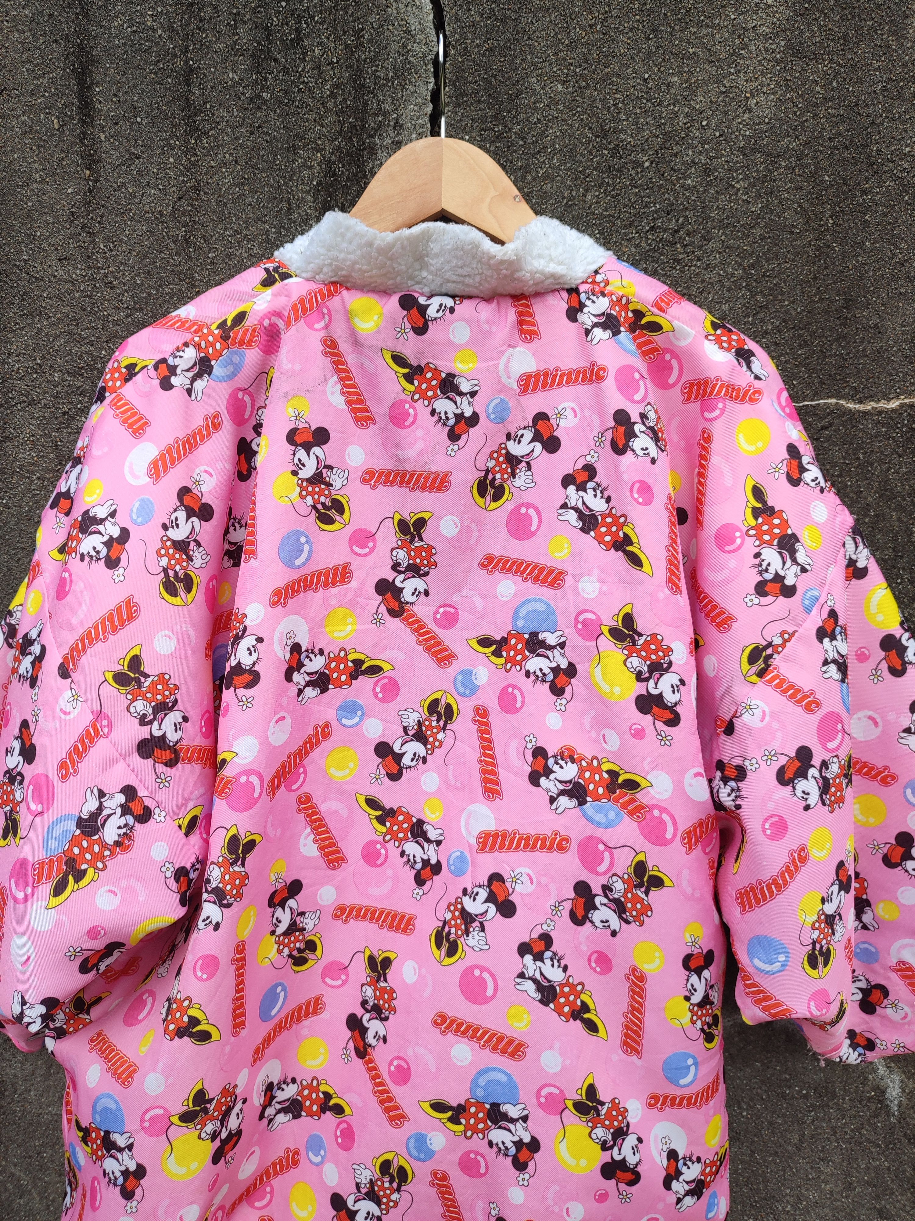 Disney × Japanese Brand Vintage Disney Minnie Mouse Pink Hanten Jacket Fleece Lined Size US L / EU 52-54 / 3 - 2 Thumbnail