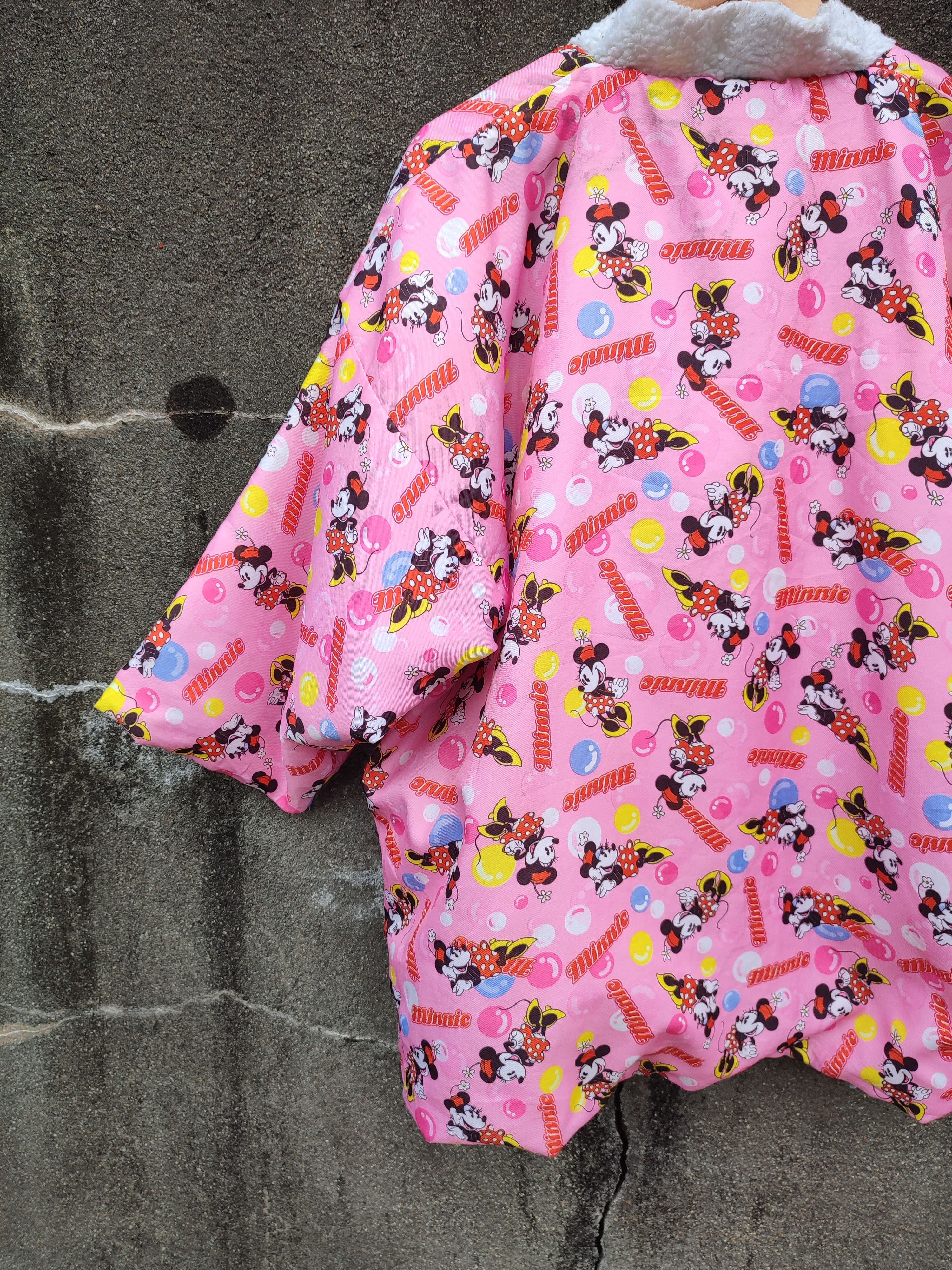 Disney × Japanese Brand Vintage Disney Minnie Mouse Pink Hanten Jacket Fleece Lined Size US L / EU 52-54 / 3 - 3 Thumbnail