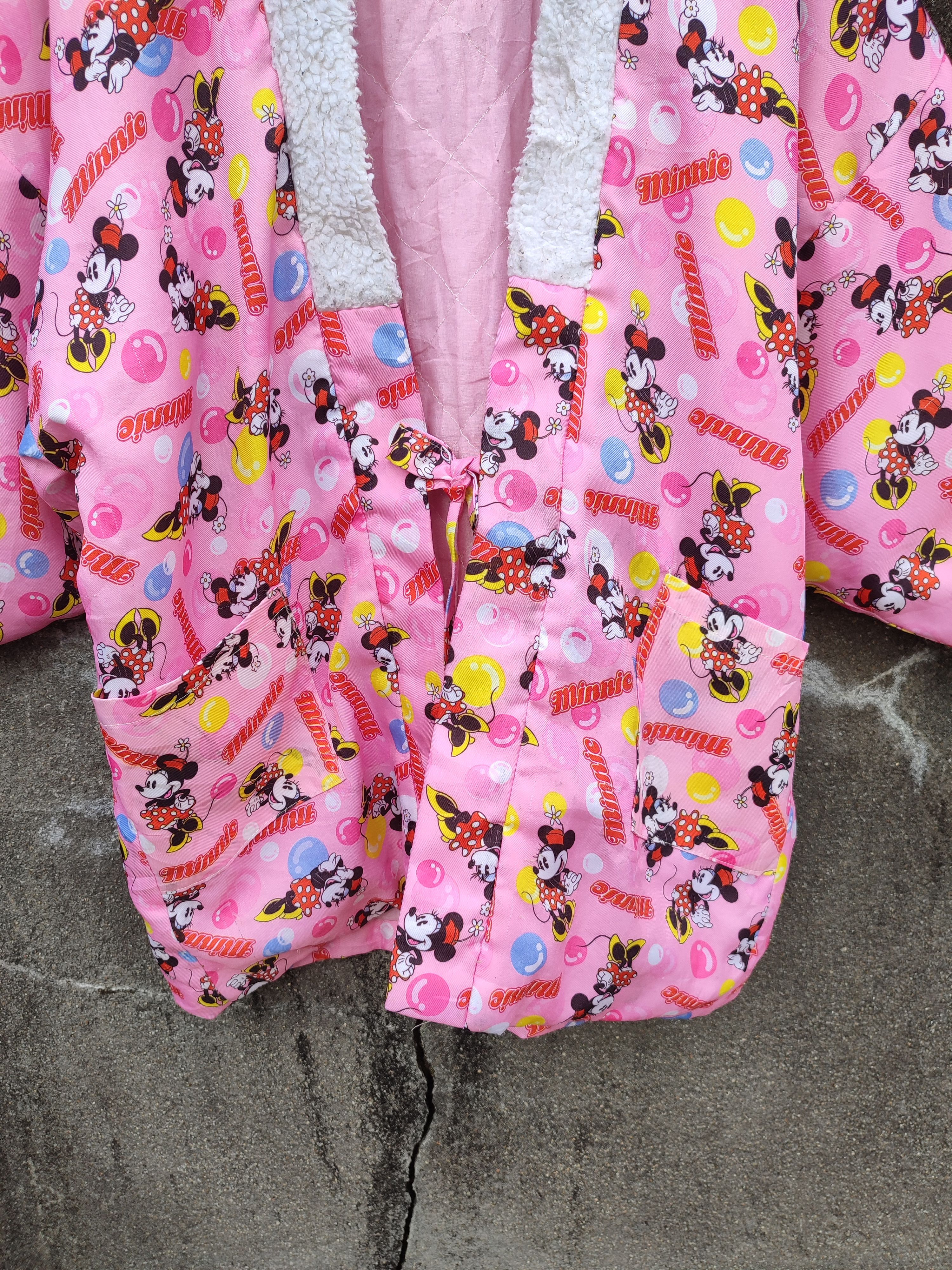 Disney × Japanese Brand Vintage Disney Minnie Mouse Pink Hanten Jacket Fleece Lined Size US L / EU 52-54 / 3 - 8 Thumbnail