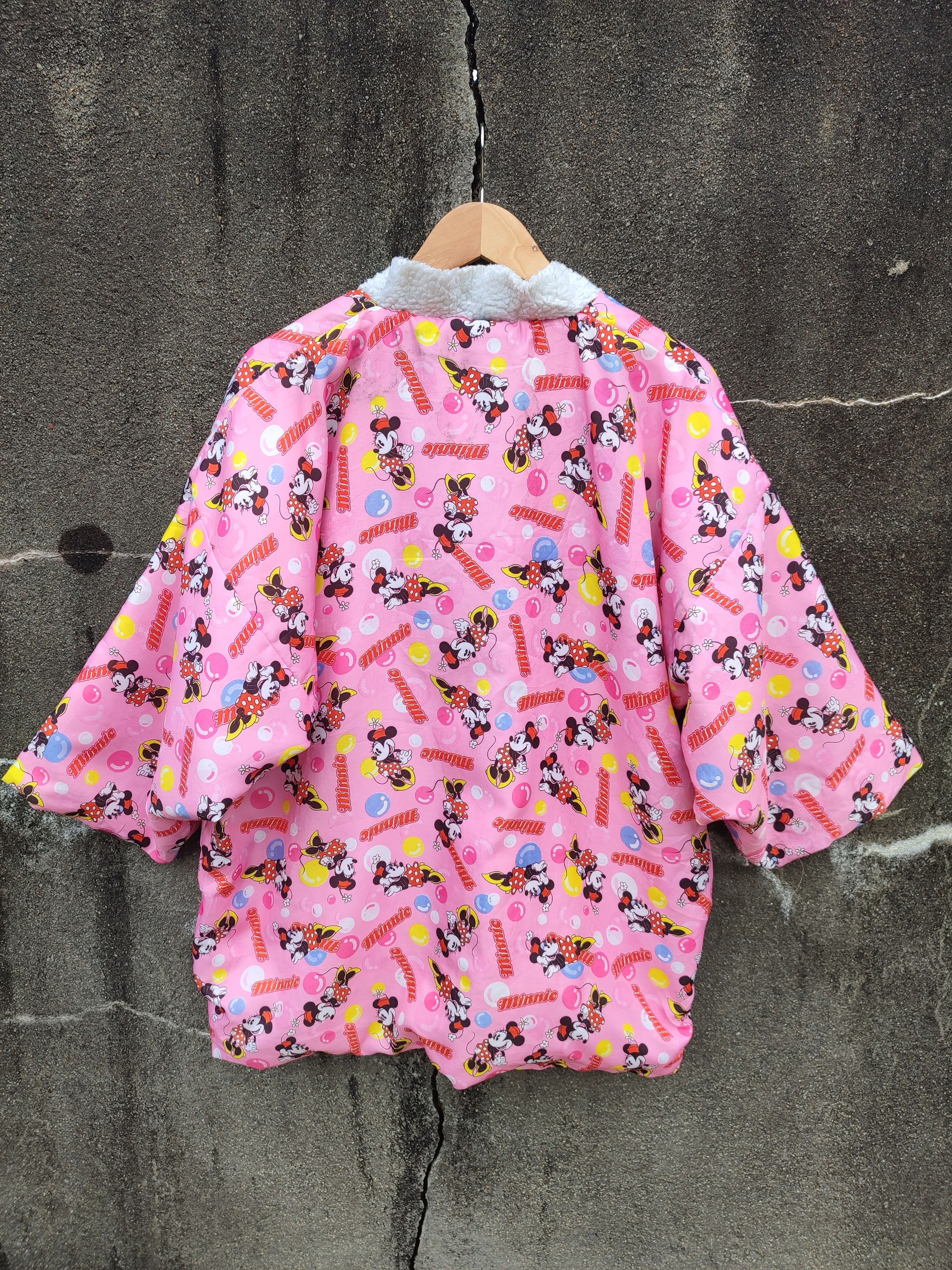 Disney × Japanese Brand Vintage Disney Minnie Mouse Pink Hanten Jacket Fleece Lined Size US L / EU 52-54 / 3 - 5 Thumbnail