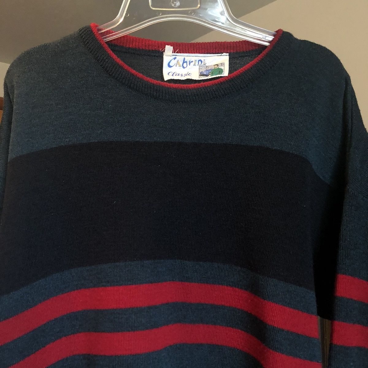 Handmade Vintage 80s Cabrini Classic Ireland Made Stripe Knit Sweater Size US M / EU 48-50 / 2 - 2 Thumbnail