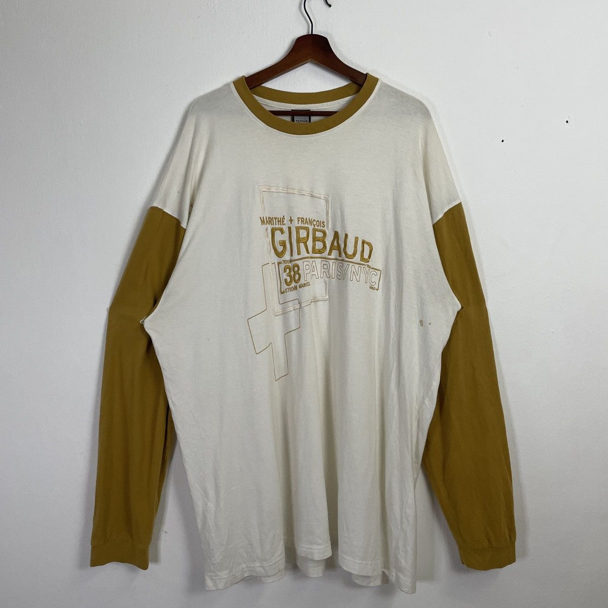 Marithe + Francois Girbaud × Vintage Vtg Marith Francois Girbaud Embroidery Logo Big Size Tee Size US XXL / EU 58 / 5 - 1 Thumbnail