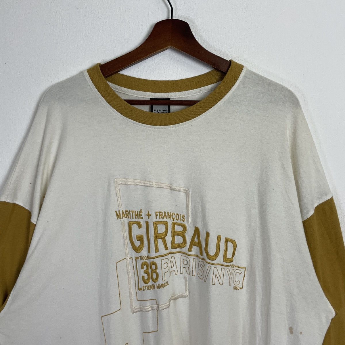 Marithe + Francois Girbaud × Vintage Vtg Marith Francois Girbaud Embroidery Logo Big Size Tee Size US XXL / EU 58 / 5 - 4 Thumbnail