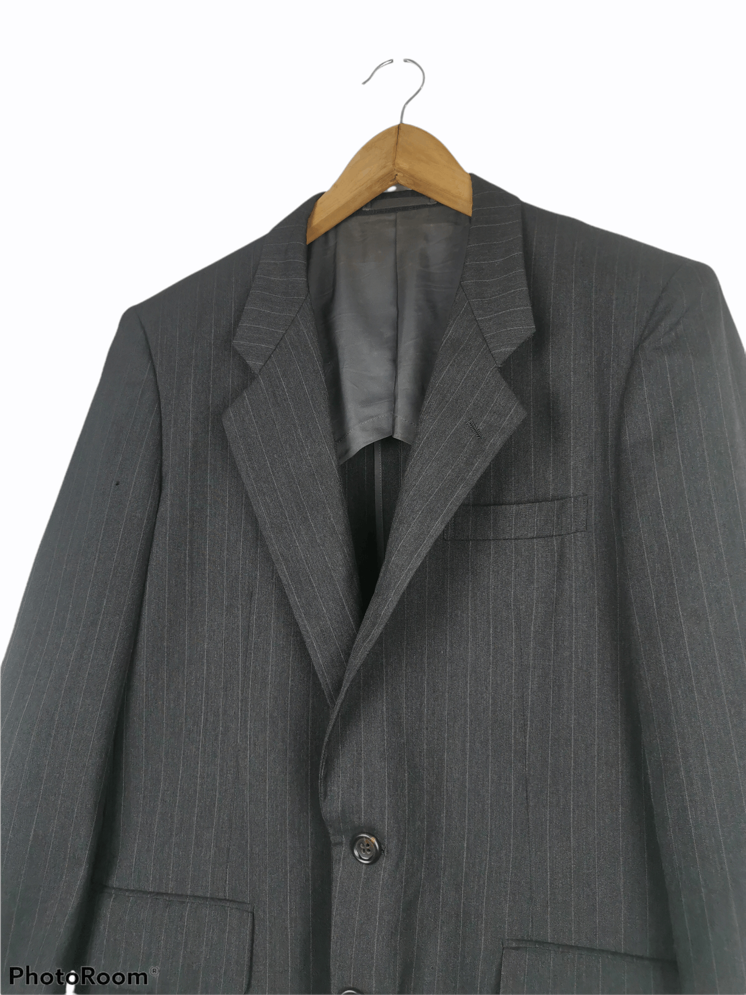 Comme des Garcons × Comme des Garcons Homme Plus Comme Des Garcons Homme Wool Stripe Blazer Coat Size US S / EU 44-46 / 1 - 4 Thumbnail