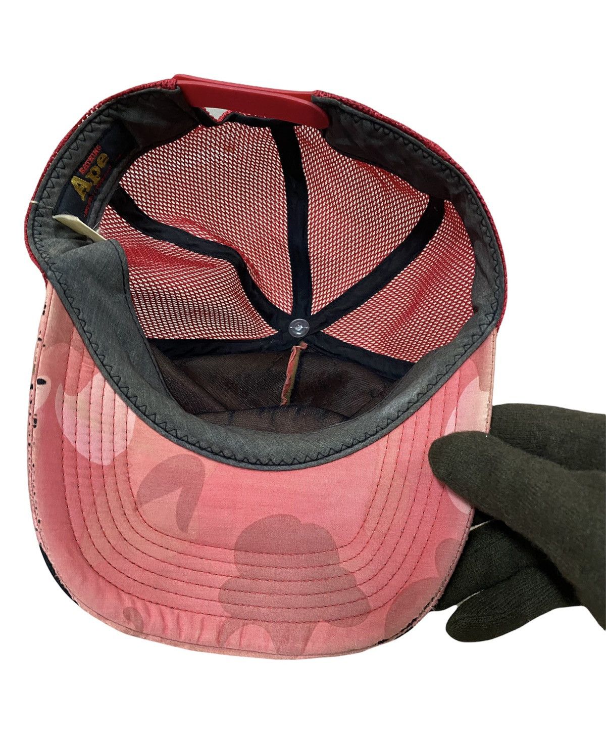 Bape Vtg🔥Bape Og Pink Camoflouge Trucker Mesh Cap Size ONE SIZE - 3 Thumbnail