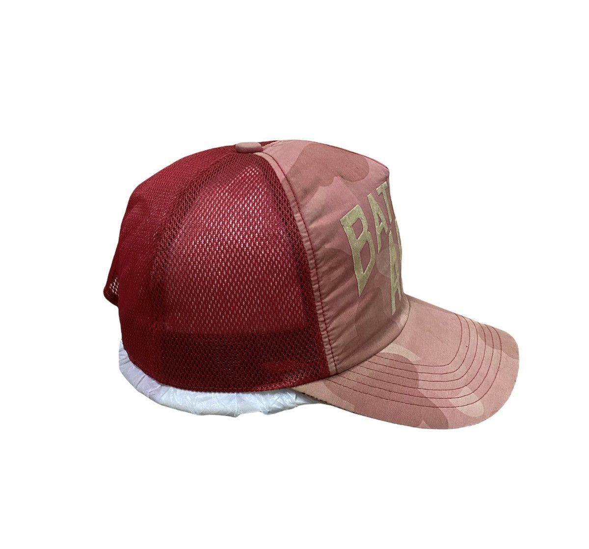Bape Vtg🔥Bape Og Pink Camoflouge Trucker Mesh Cap Size ONE SIZE - 4 Thumbnail