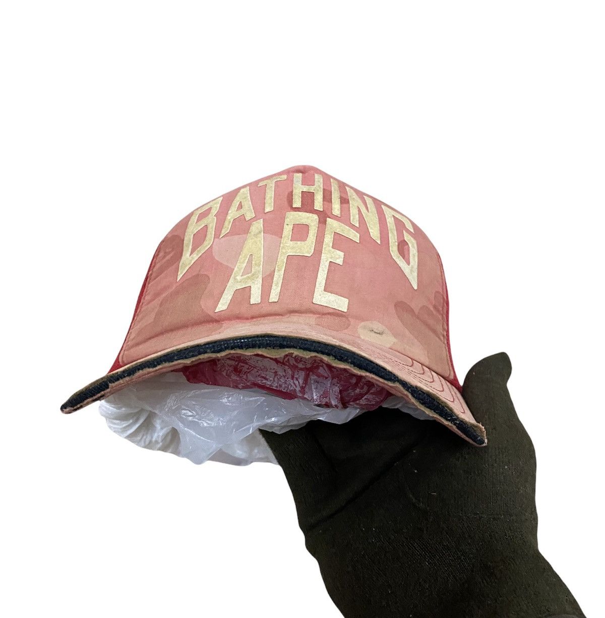 Bape Vtg🔥Bape Og Pink Camoflouge Trucker Mesh Cap Size ONE SIZE - 2 Thumbnail