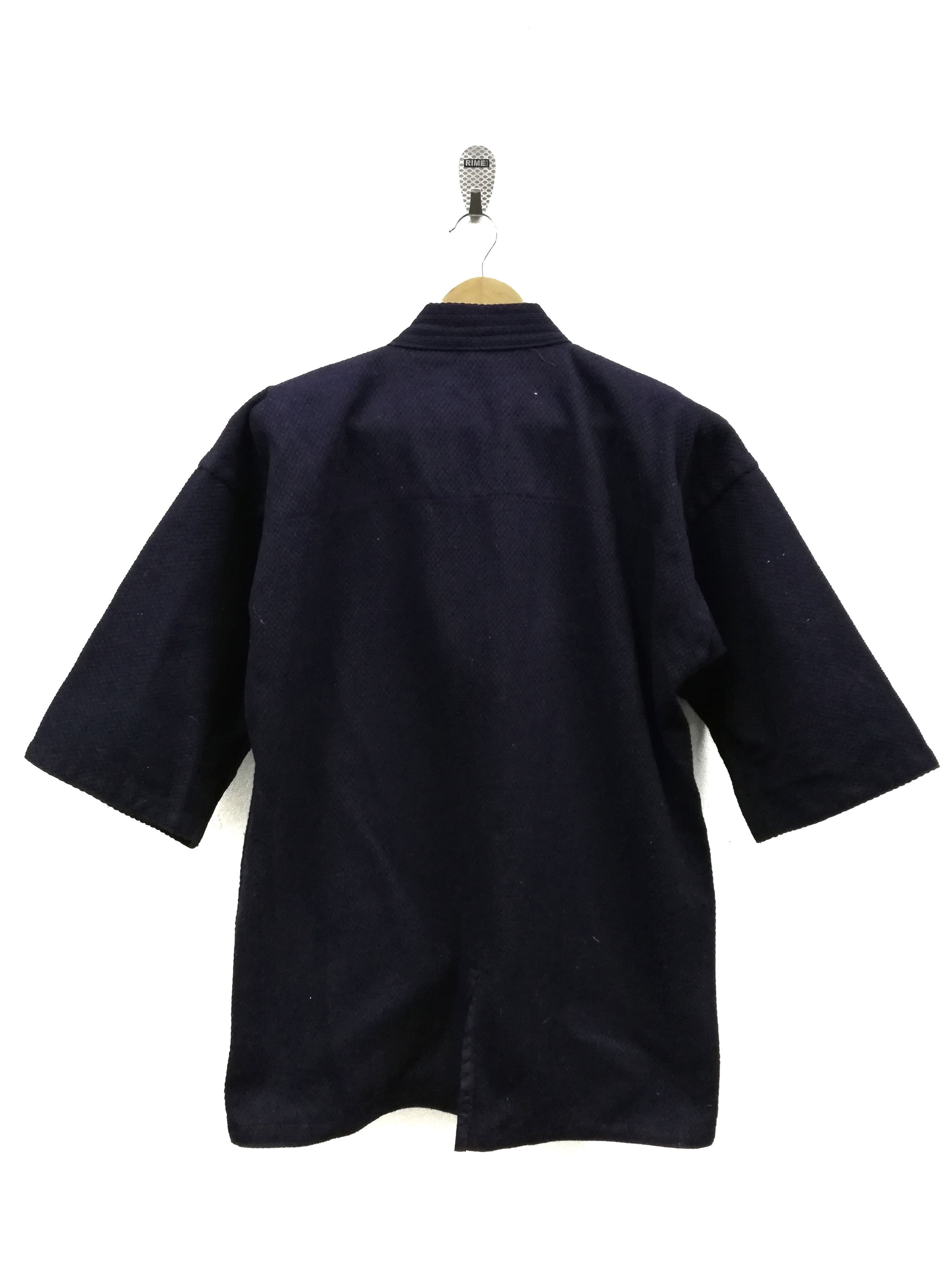 Indigo × Vintage Kendo Indigo Noragi Japanese Traditional Kimono jacket Size US L / EU 52-54 / 3 - 3 Thumbnail