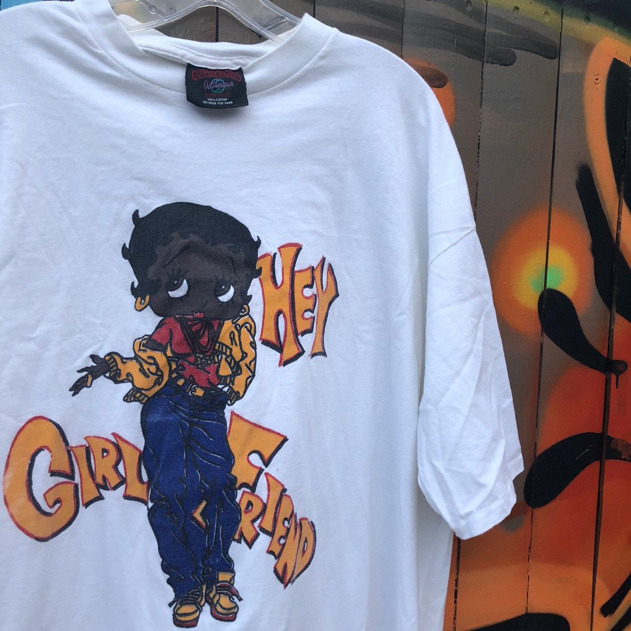 Vintage 80s Black Betty Boop Single Stitch Shirt Big Print 90s 80s 