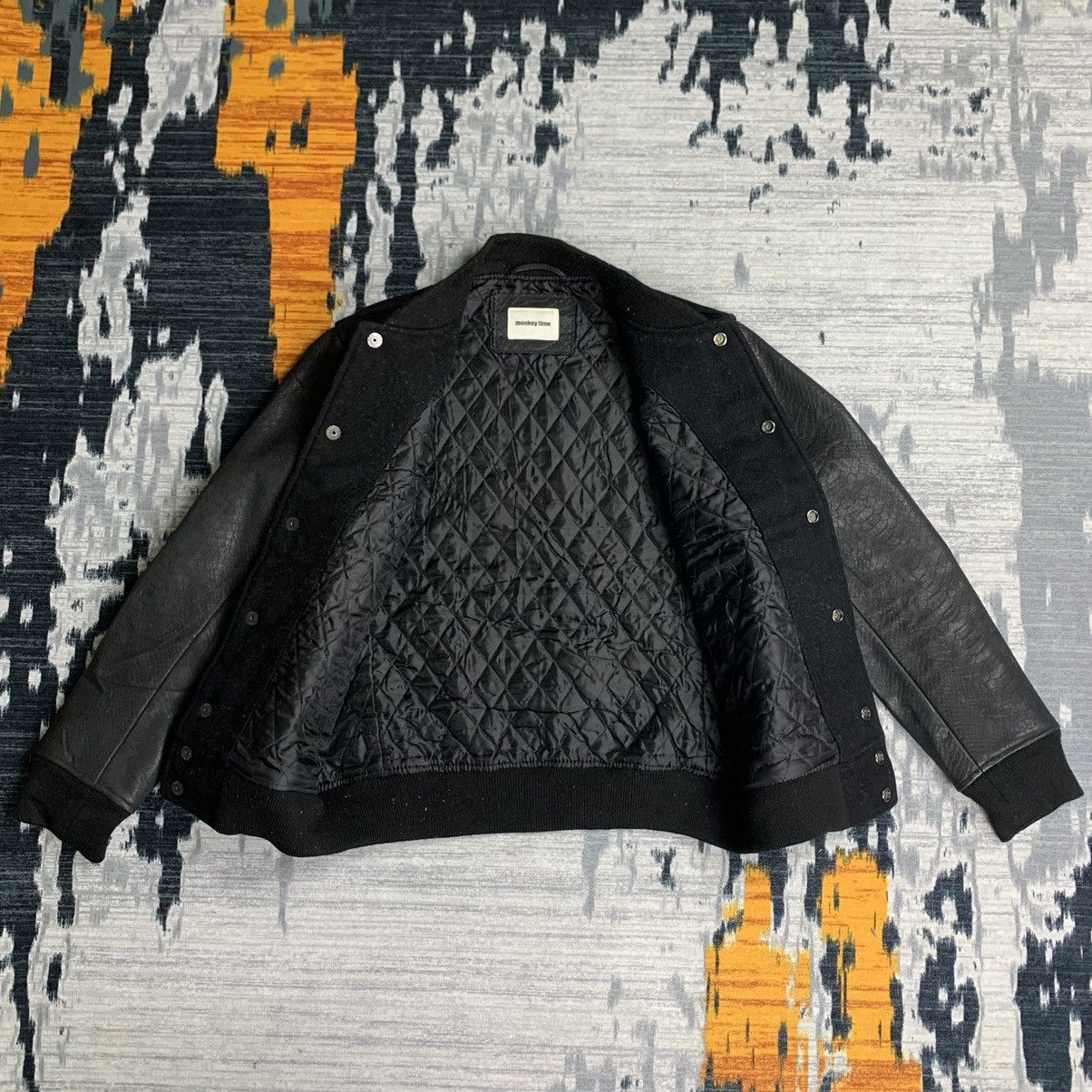 monkey time 🔥NK189🔥Monkey time plain varsity jackets rare sleeve Leather Size US S / EU 44-46 / 1 - 3 Thumbnail