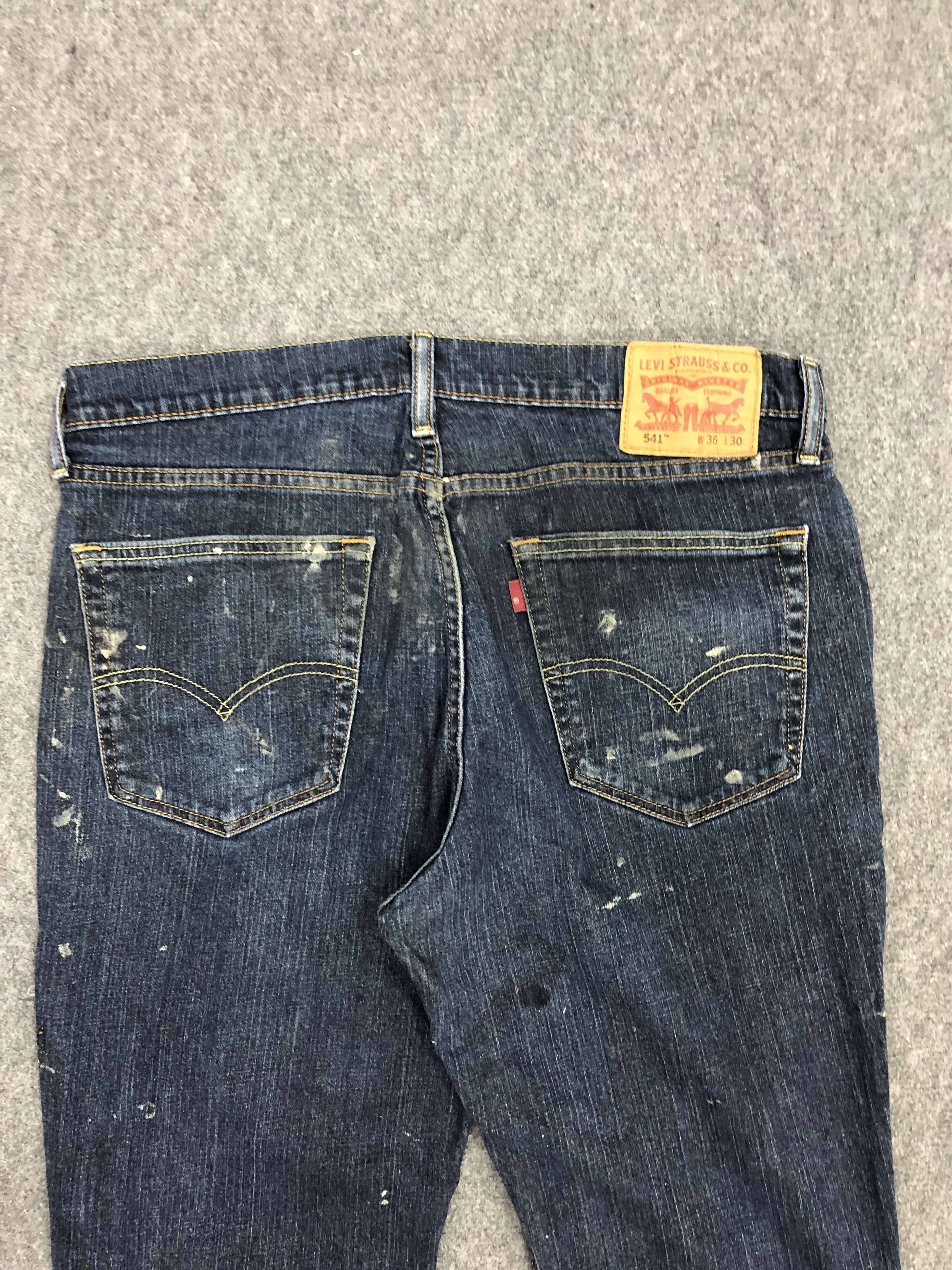 Levi's RARE Vintage Levis 541 Ripped Denim DP1131 Size US 35 - 4 Thumbnail
