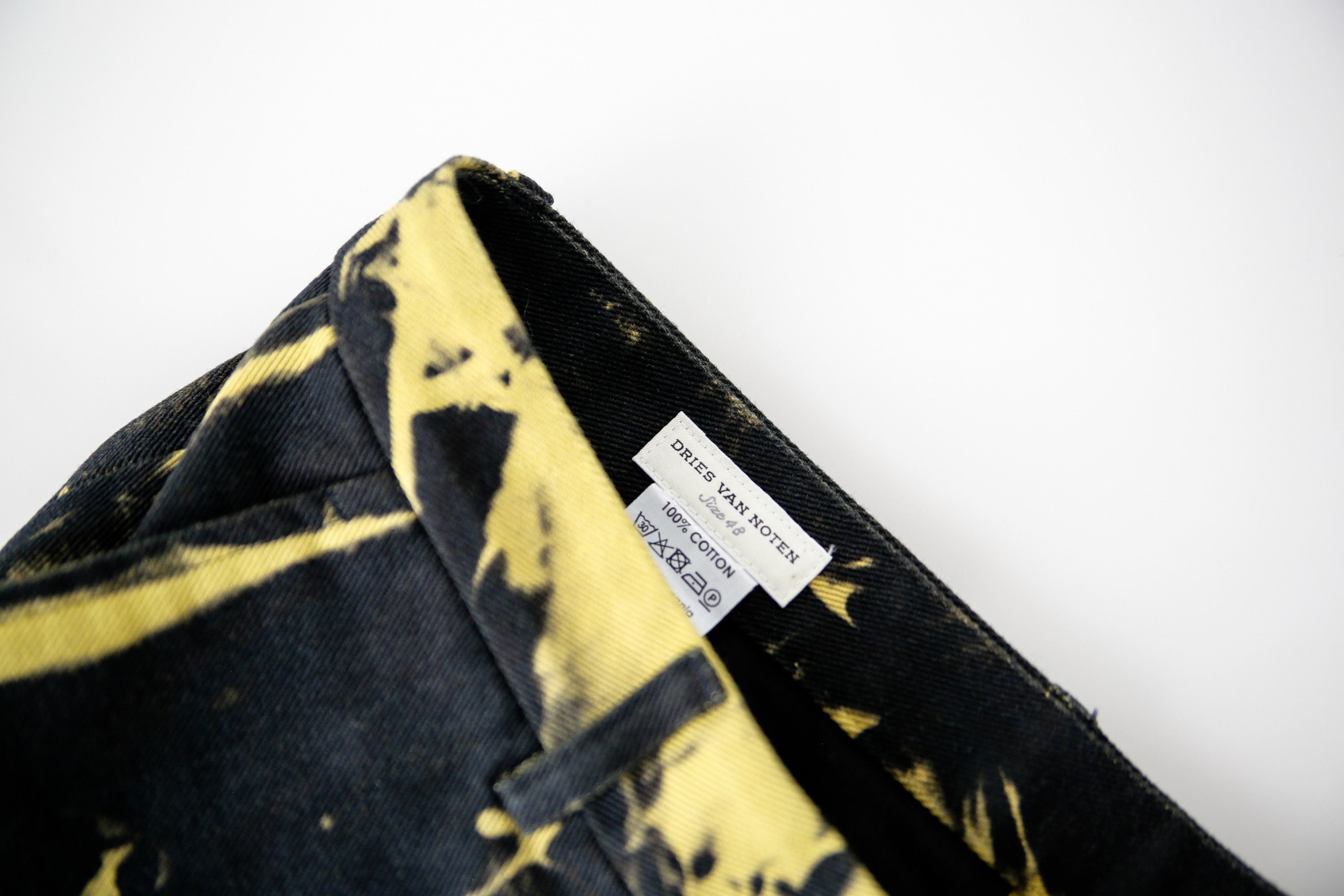 Dries Van Noten AW14 Yellow Tie Dye Denim Trouser - Size 48 Size US 32 / EU 48 - 3 Thumbnail