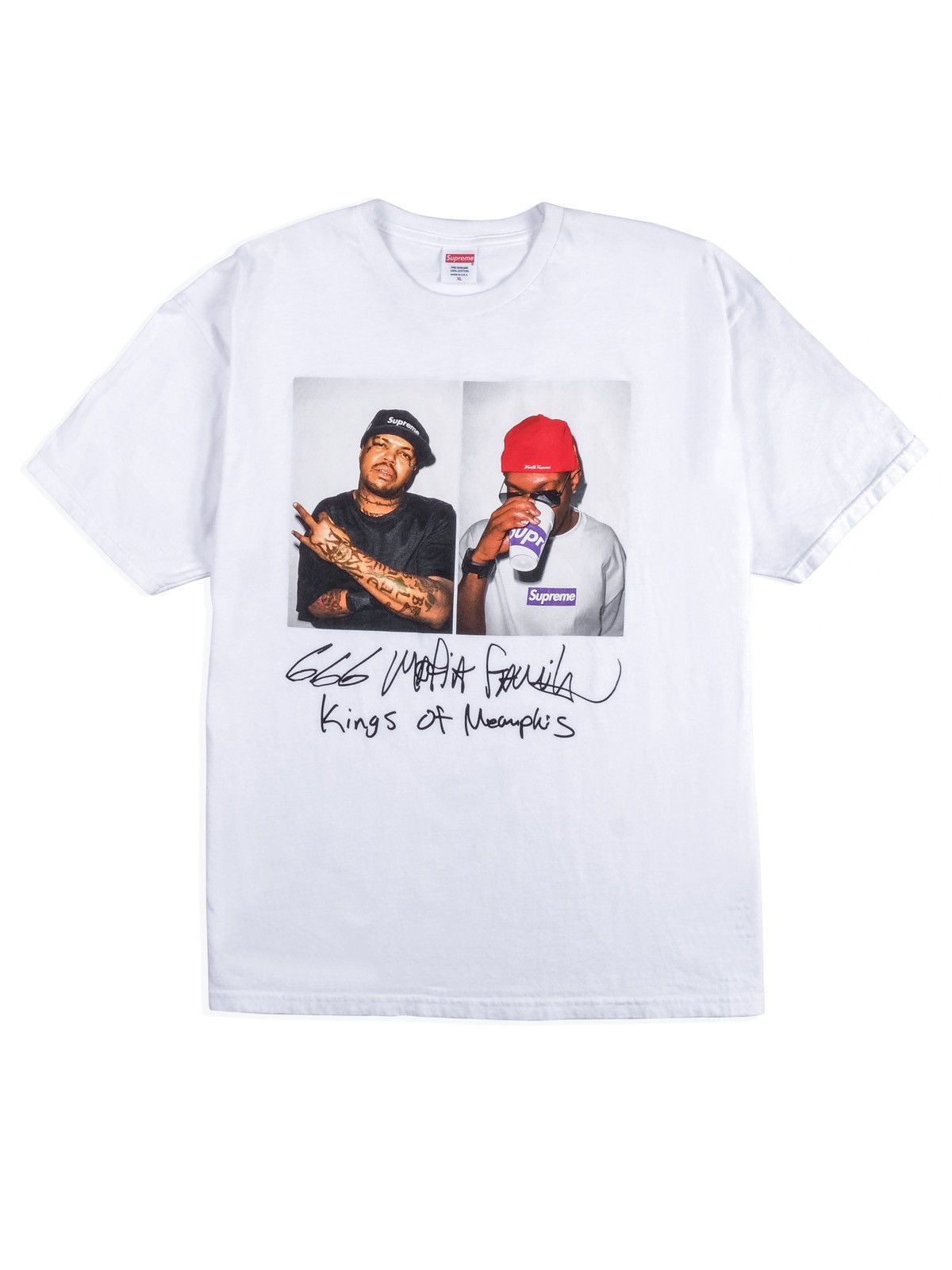 トップス Supreme Three 6 Mafia FW12 Supreme Three Six Mafia Black Tee FW12 | Senikersku