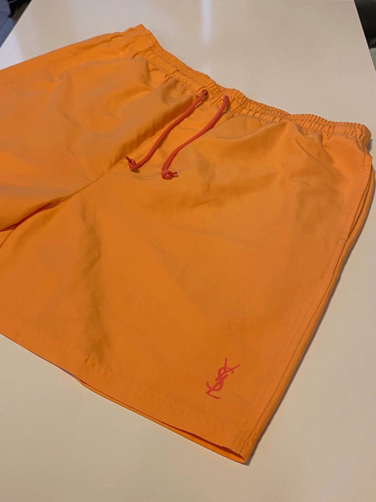 Image of YVES Saint Laurent Orange YSL Shorts, Men's (Size 33)