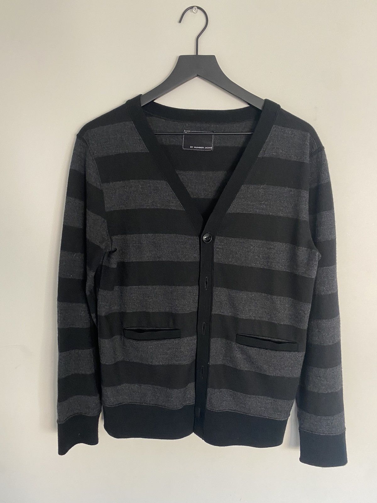 Number (N)ine Number nine distressed striped cardigan | Grailed