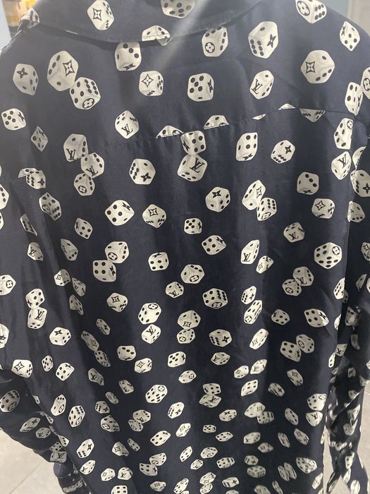 Louis Vuitton FW18 Black Silk Dice Shirt - Ākaibu Store