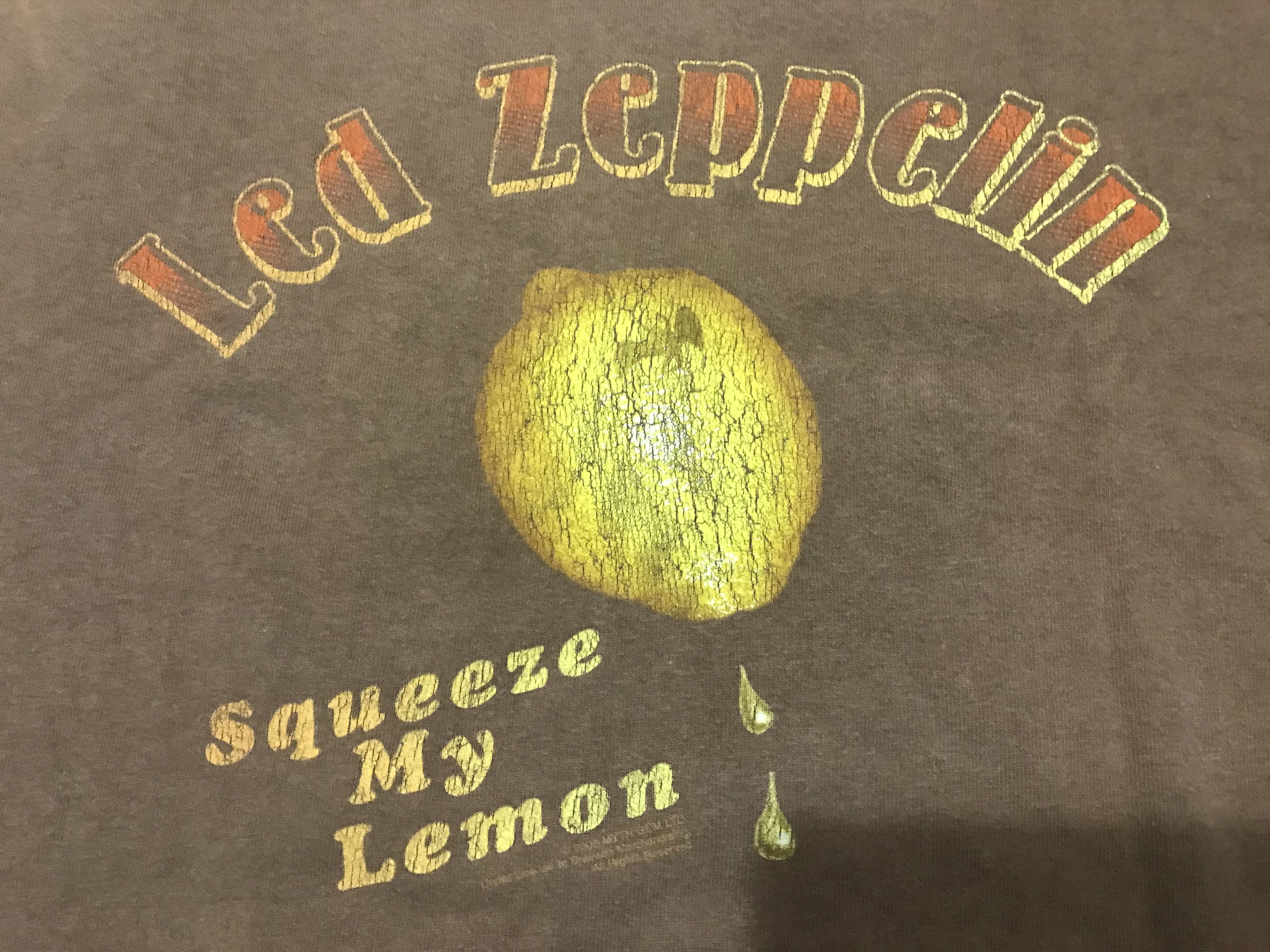 Vintage Led Zeppelin Squeeze My Lemon T-Shirt