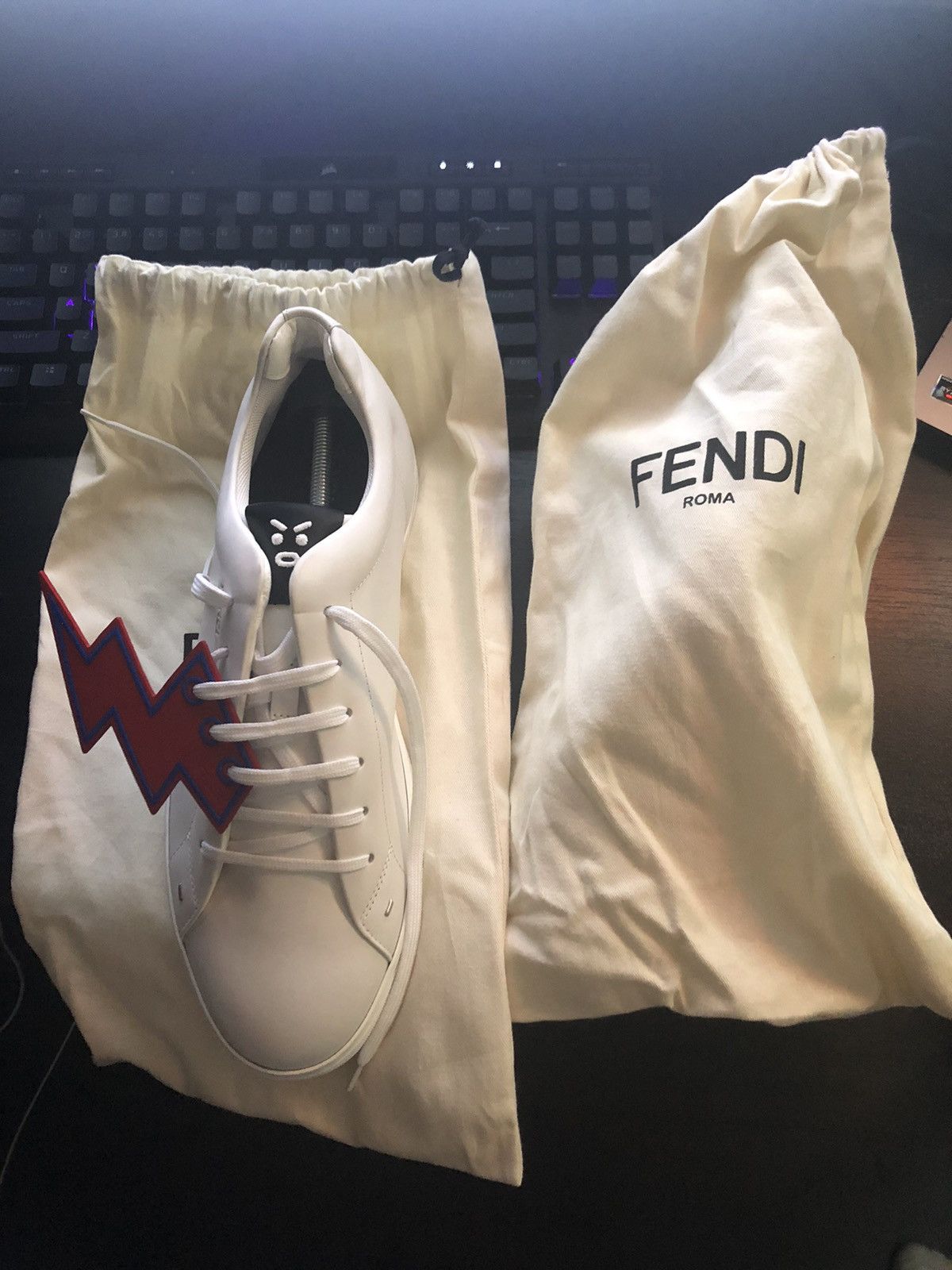 Fendi Fendi Lightning Bolt Leather Sneakers Size US 10 / EU 43 - 2 Thumbnail