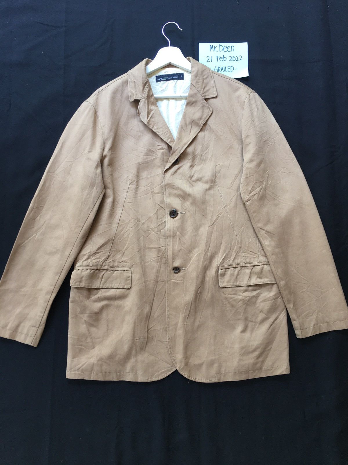 image of Vintage Ships Brown Jacket, Men's (Size Large)