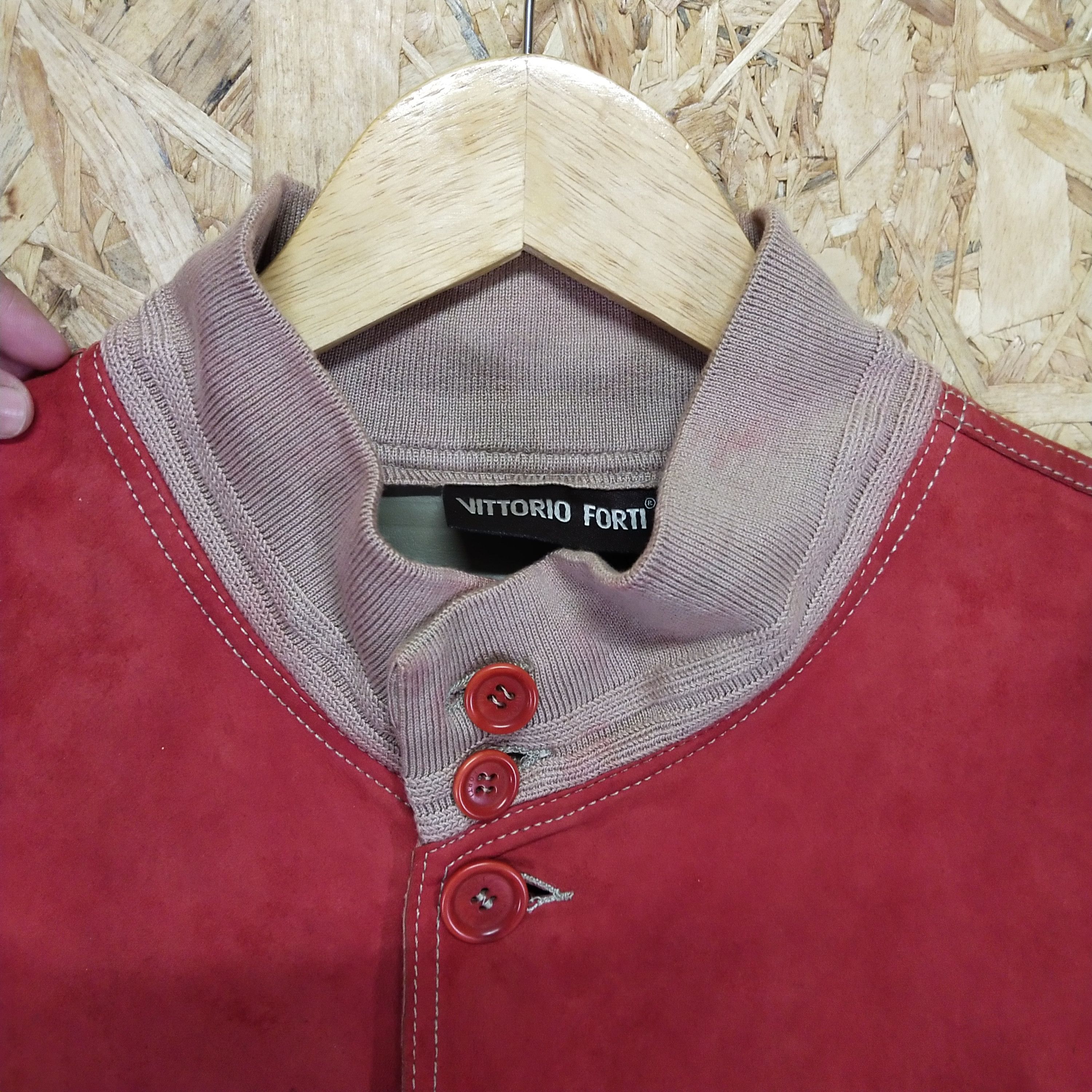 Italian Designers Vittorio Forti Leather Jacket Size US L / EU 52-54 / 3 - 7 Thumbnail