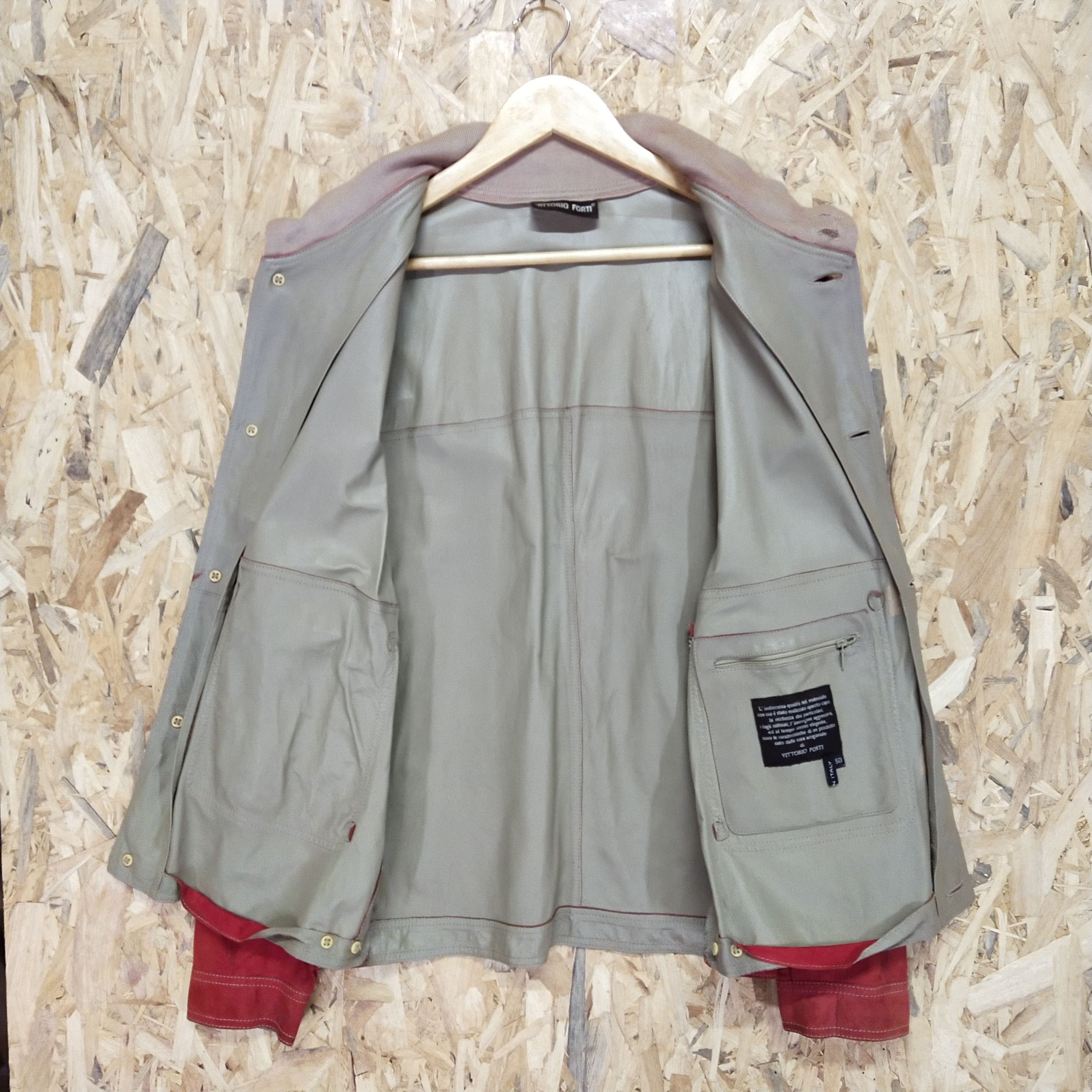 Italian Designers Vittorio Forti Leather Jacket Size US L / EU 52-54 / 3 - 4 Thumbnail