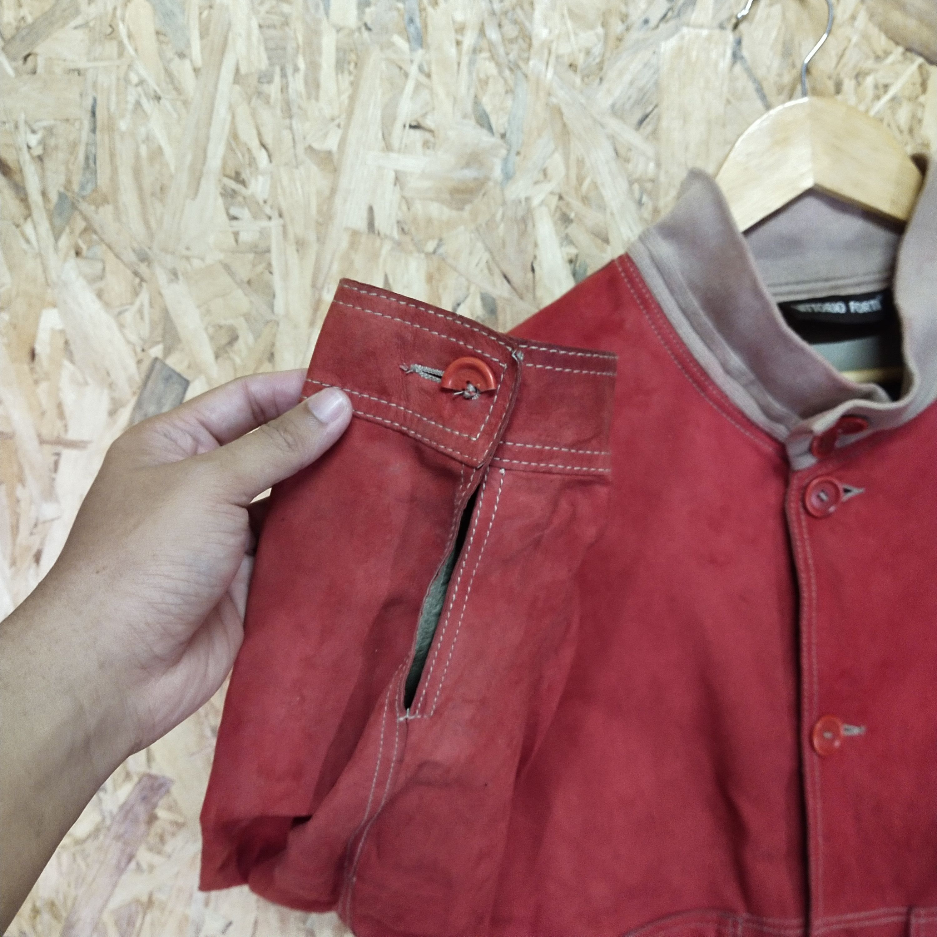 Italian Designers Vittorio Forti Leather Jacket Size US L / EU 52-54 / 3 - 12 Thumbnail