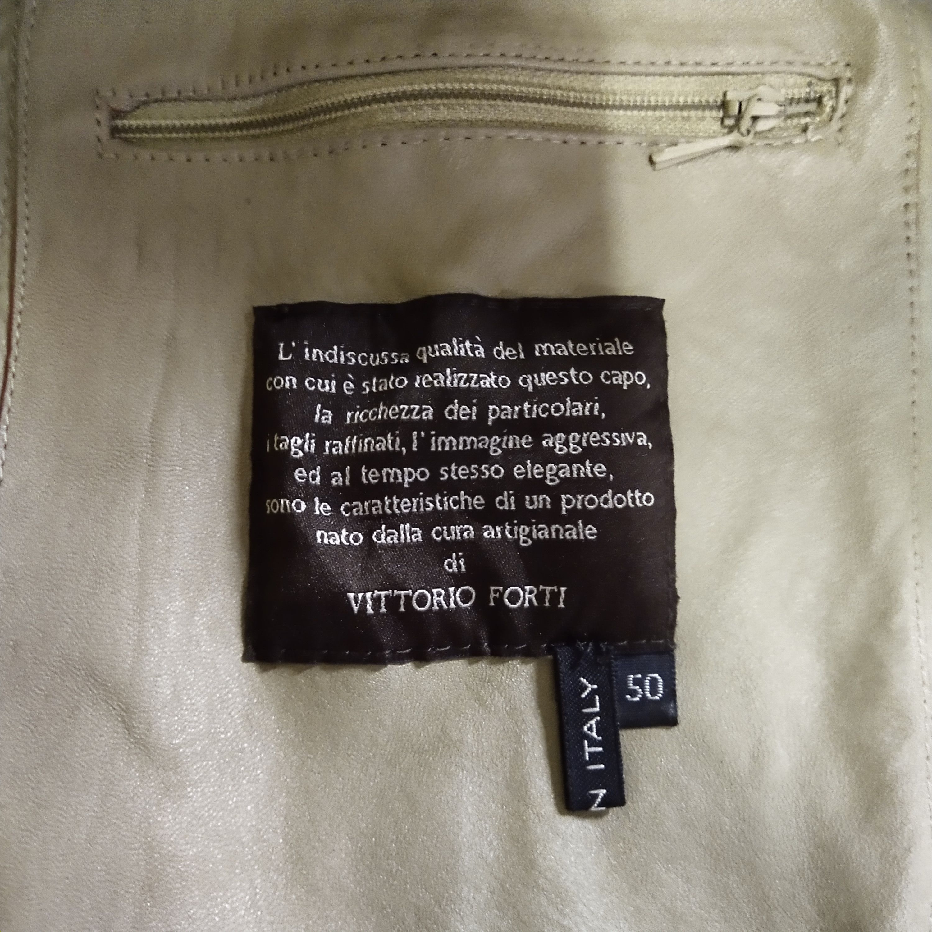 Italian Designers Vittorio Forti Leather Jacket Size US L / EU 52-54 / 3 - 11 Thumbnail