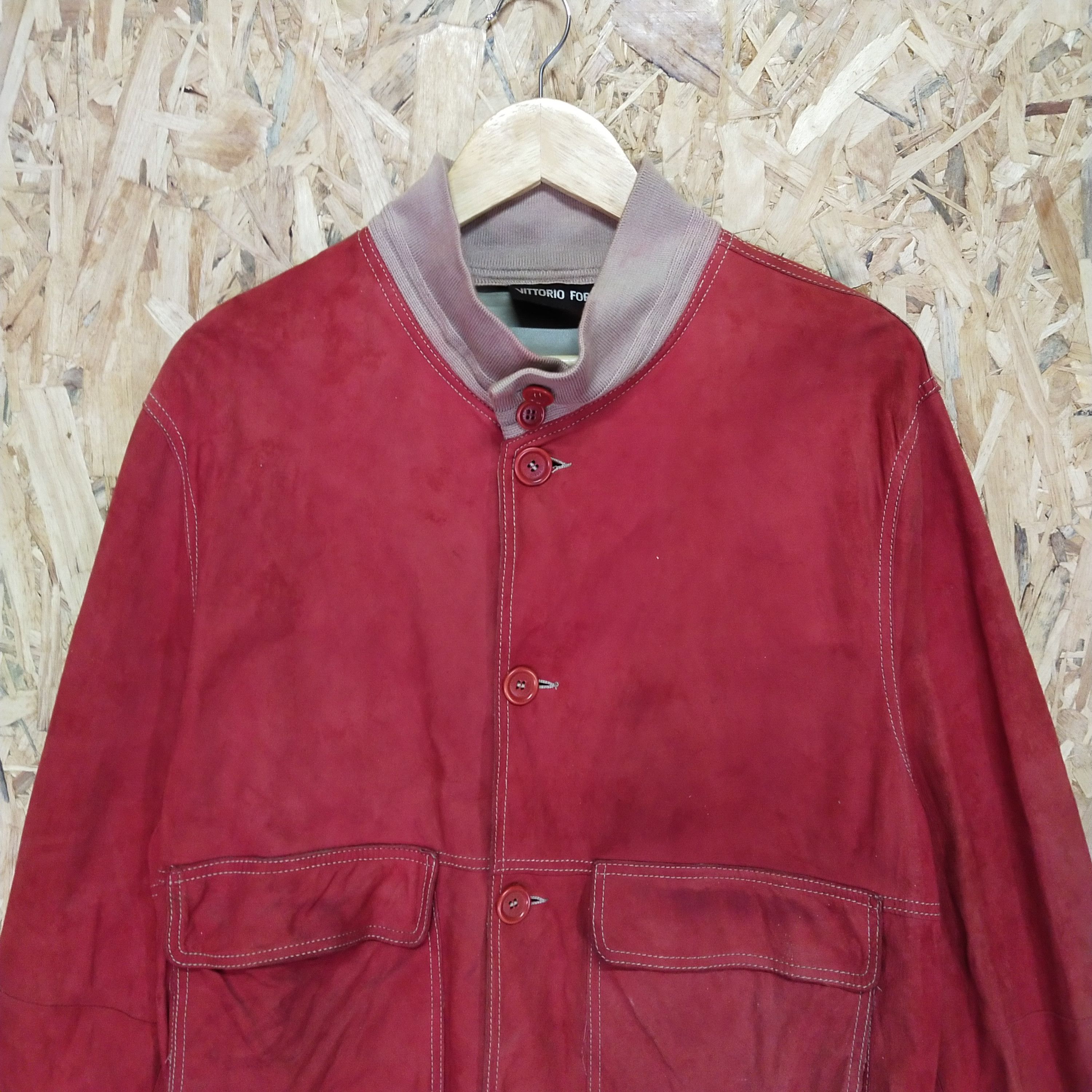 Italian Designers Vittorio Forti Leather Jacket Size US L / EU 52-54 / 3 - 2 Preview