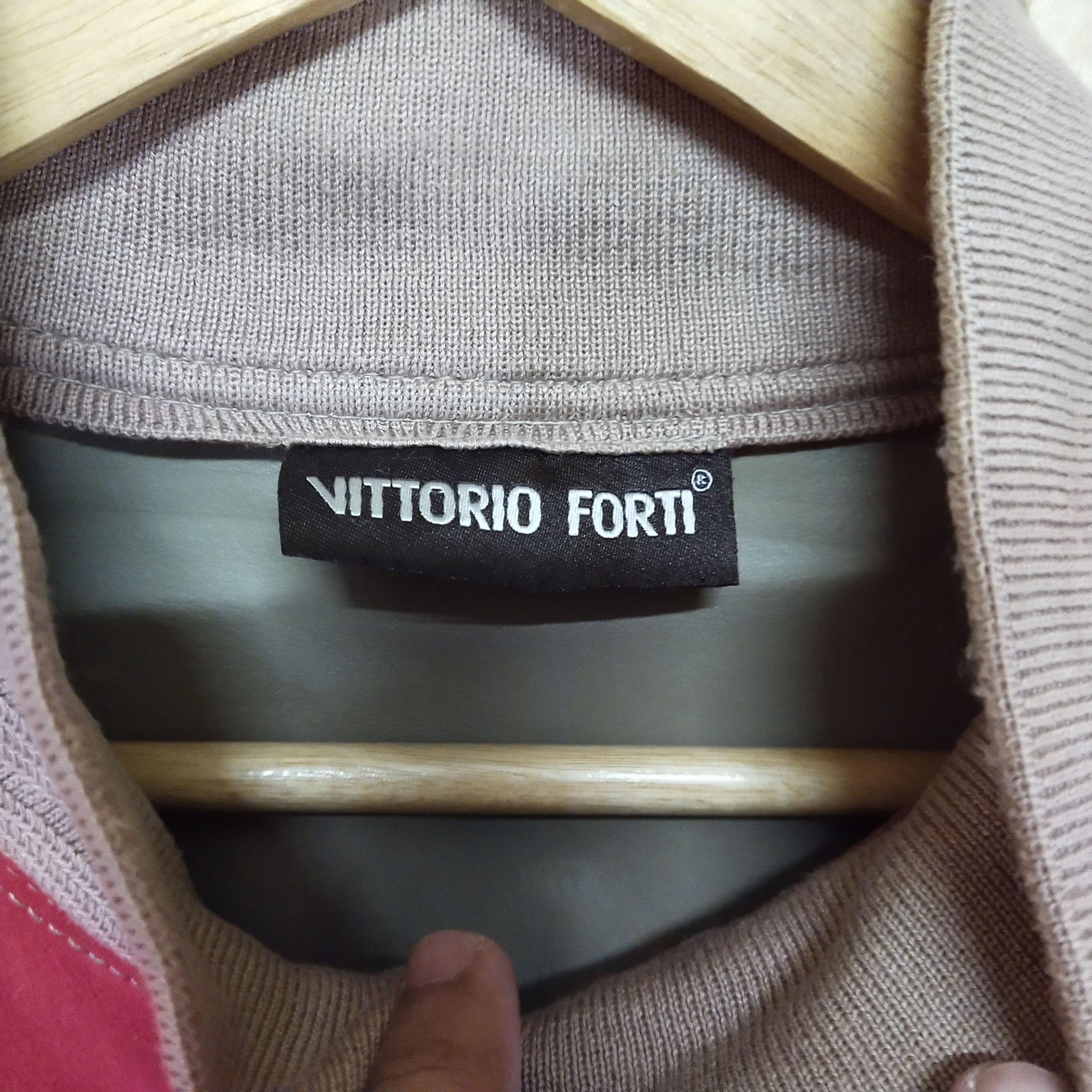 Italian Designers Vittorio Forti Leather Jacket Size US L / EU 52-54 / 3 - 8 Thumbnail