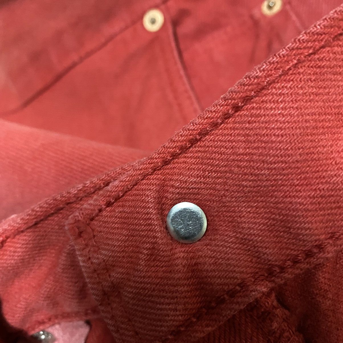 Levi's Vintage 90s Levis 501 Red Colour Jeans 34x35 Size US 34 / EU 50 - 13 Thumbnail