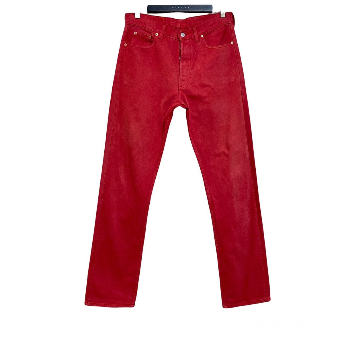 Levi's Vintage 90s Levis 501 Red Colour Jeans 34x35 Size US 34 / EU 50 - 1 Thumbnail