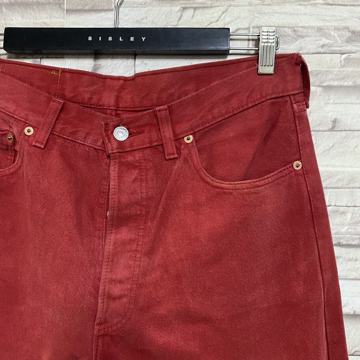 Levi's Vintage 90s Levis 501 Red Colour Jeans 34x35 Size US 34 / EU 50 - 7 Thumbnail