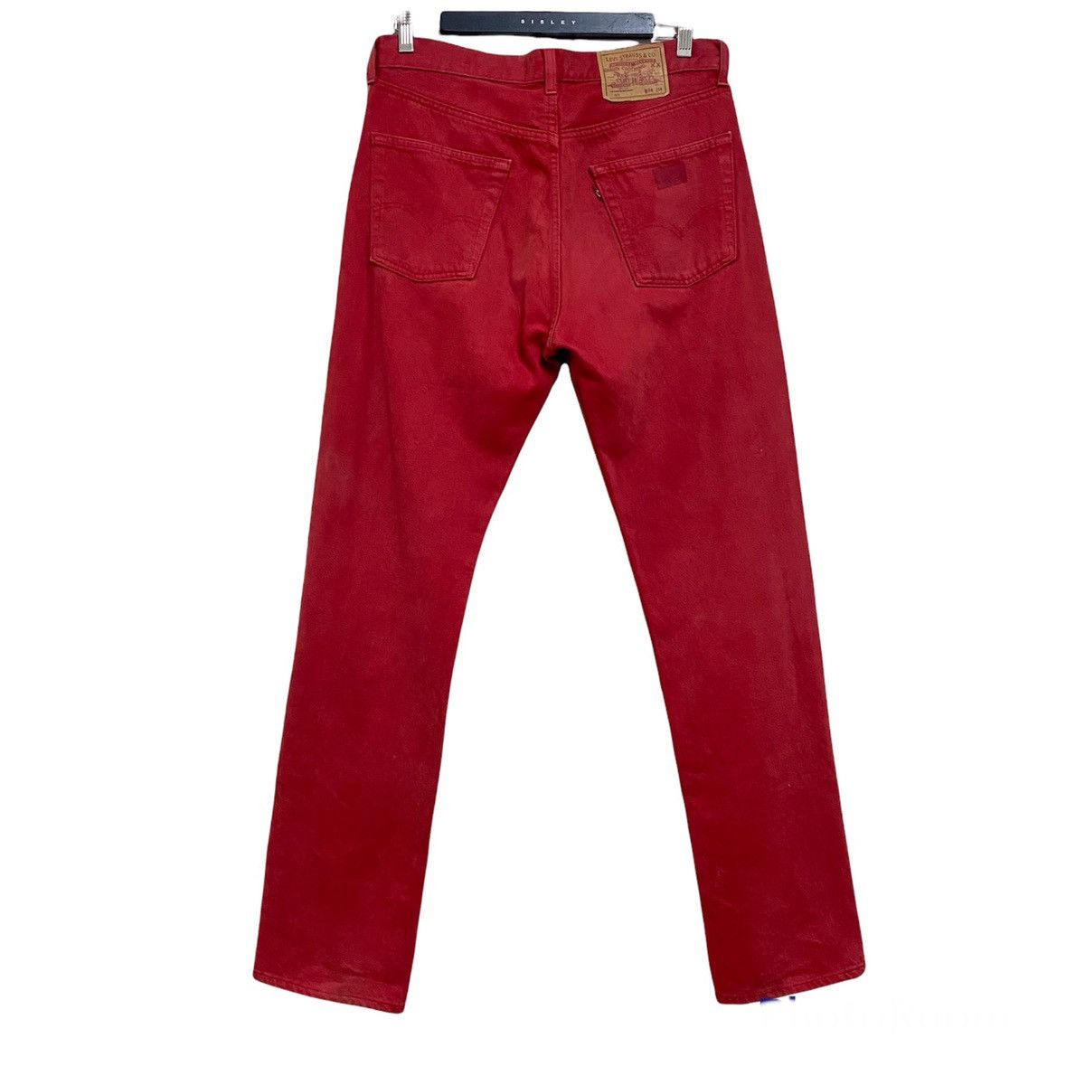 Levi's Vintage 90s Levis 501 Red Colour Jeans 34x35 Size US 34 / EU 50 - 2 Thumbnail