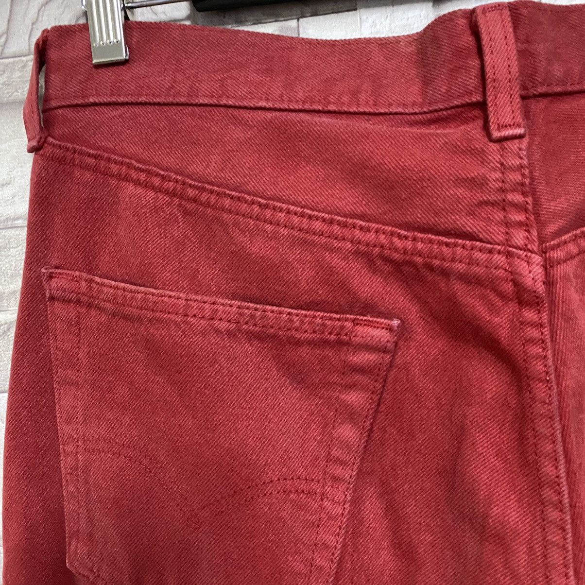 Levi's Vintage 90s Levis 501 Red Colour Jeans 34x35 Size US 34 / EU 50 - 12 Thumbnail