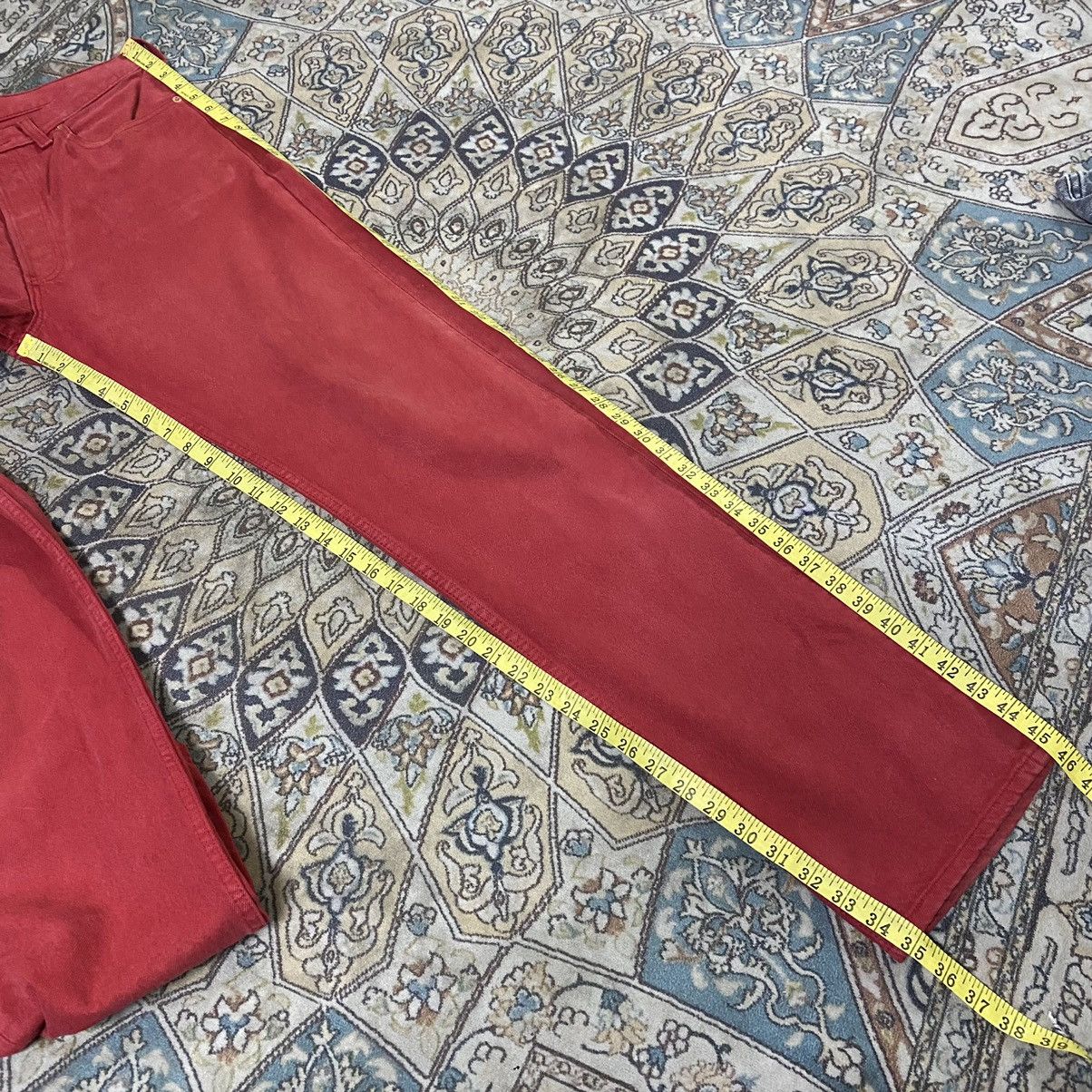 Levi's Vintage 90s Levis 501 Red Colour Jeans 34x35 Size US 34 / EU 50 - 17 Thumbnail