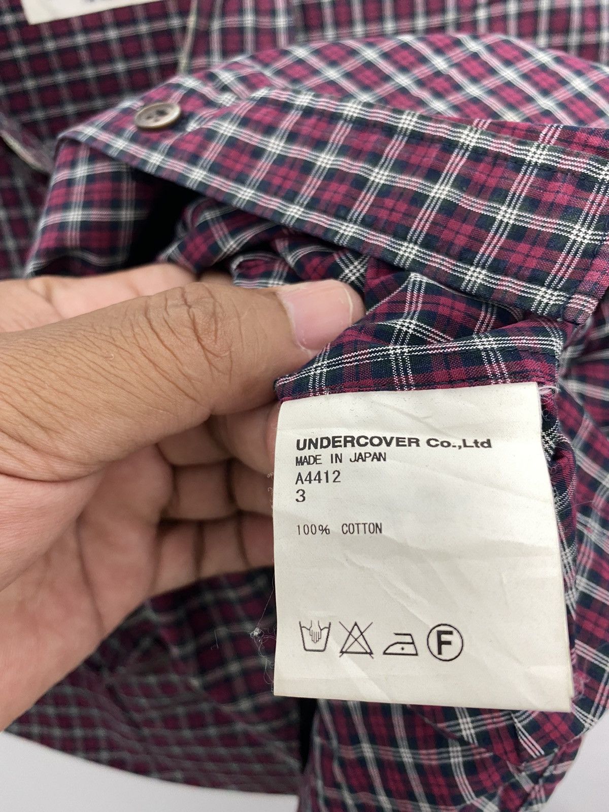 Undercover Checker button up shirt Size US L / EU 52-54 / 3 - 5 Thumbnail