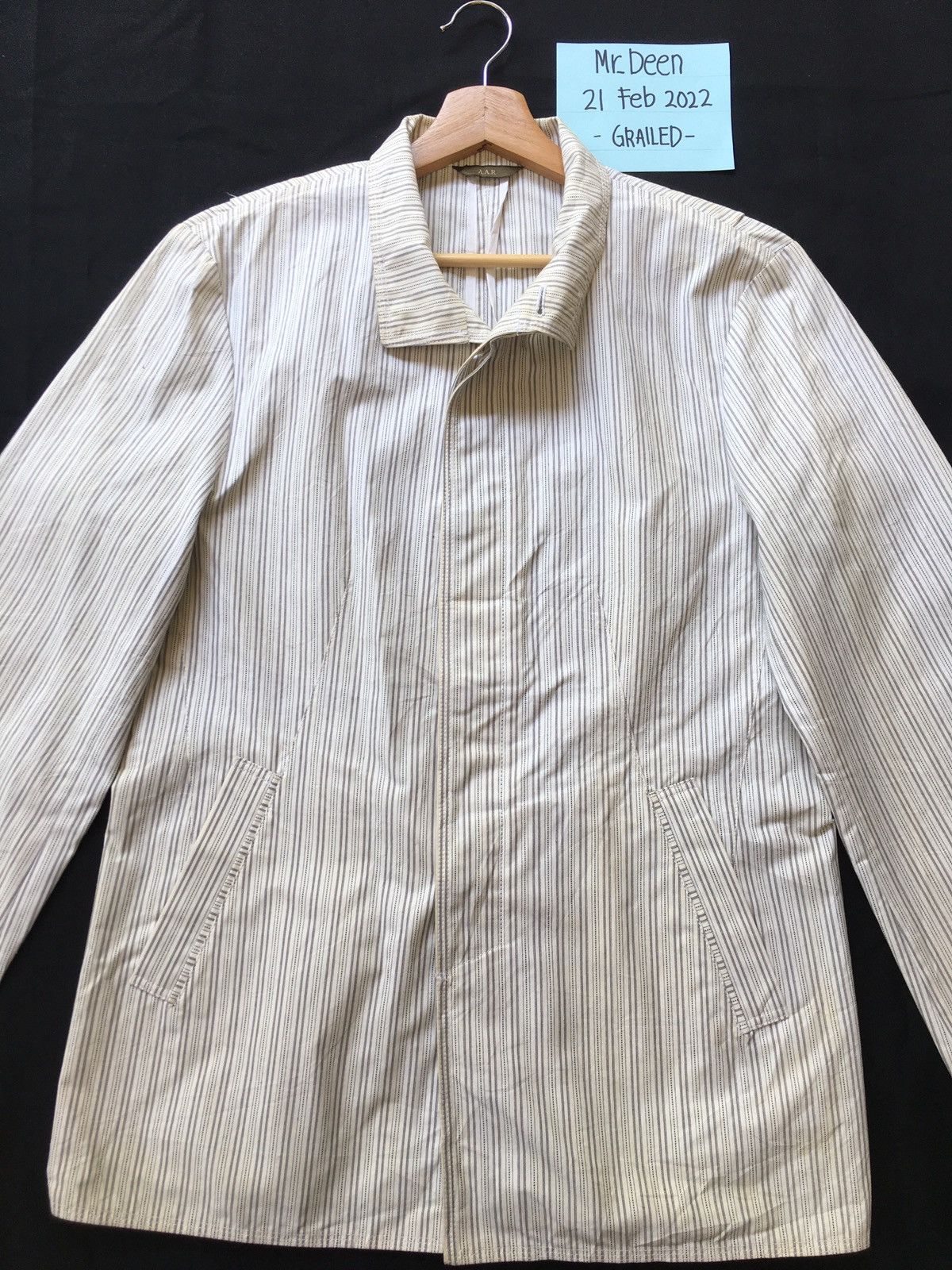 Yohji Yamamoto Vintage AAR by Yohji Yamamoto Stripes Jacket Size US L / EU 52-54 / 3 - 4 Thumbnail