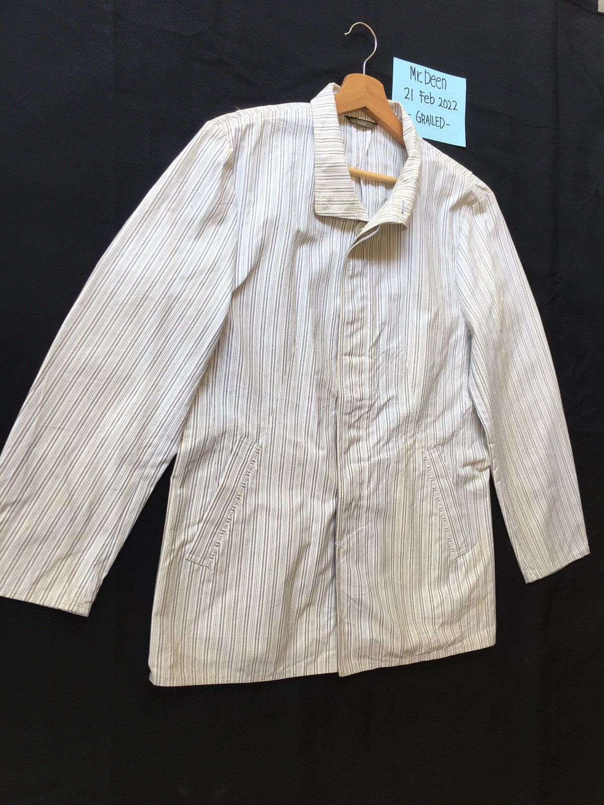 Yohji Yamamoto Vintage AAR by Yohji Yamamoto Stripes Jacket Size US L / EU 52-54 / 3 - 3 Thumbnail