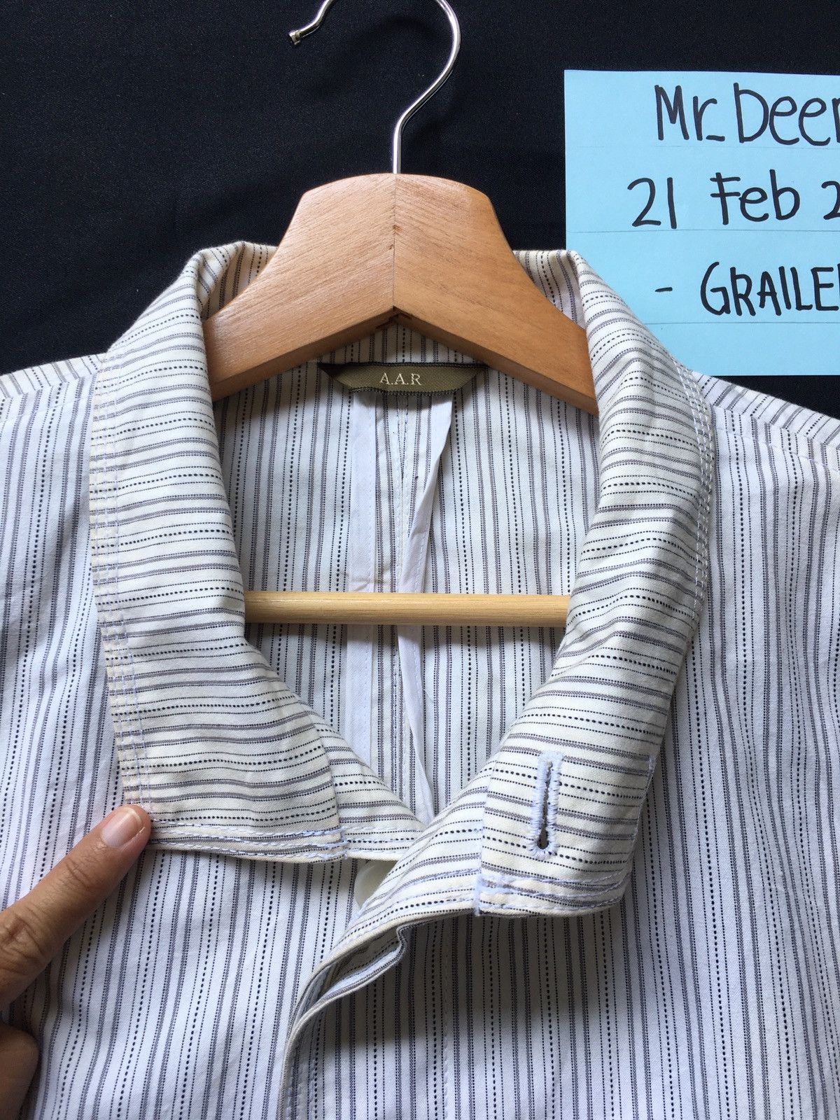 Yohji Yamamoto Vintage AAR by Yohji Yamamoto Stripes Jacket Size US L / EU 52-54 / 3 - 5 Thumbnail